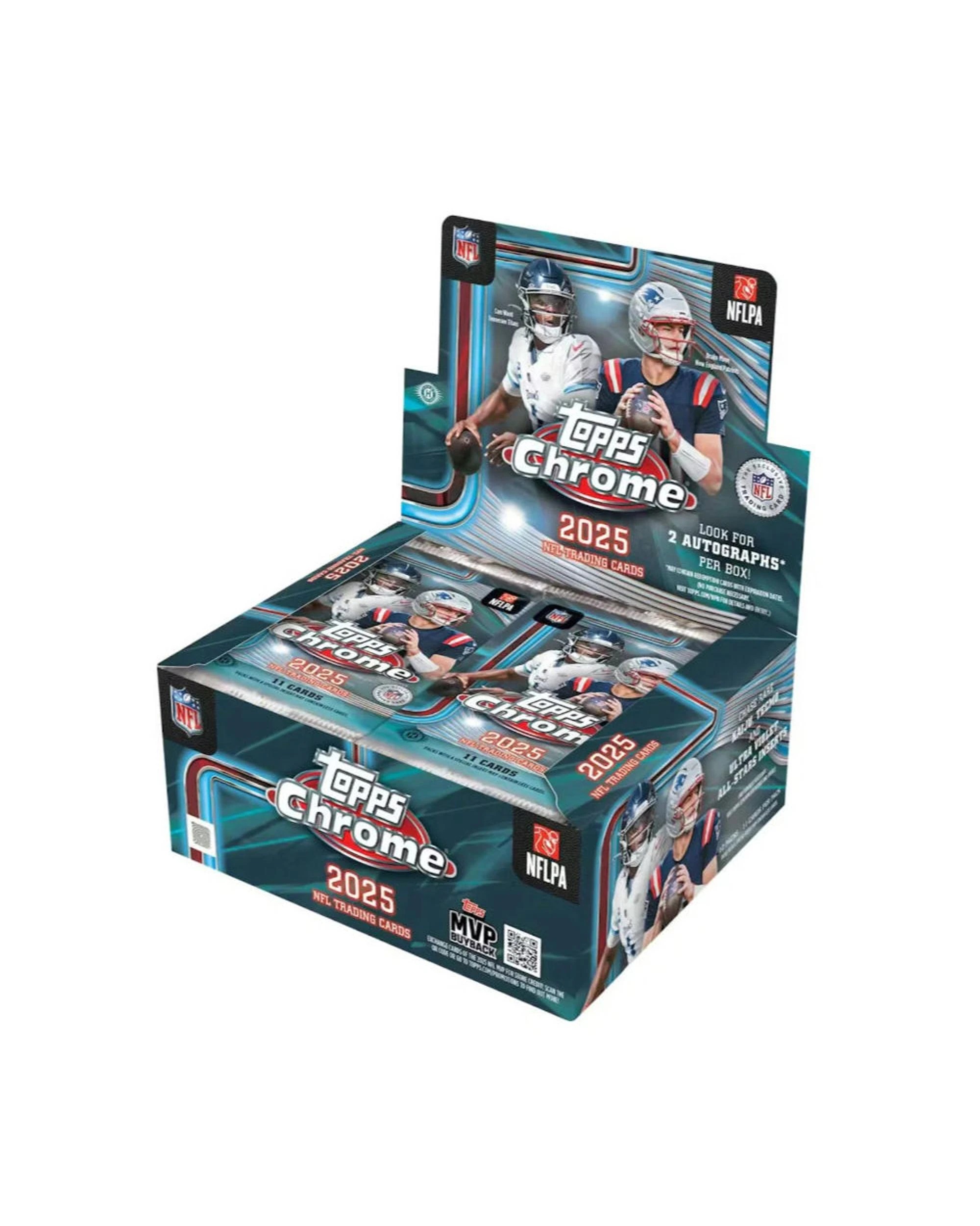 1 Topps 2025 Chrome NFL Football Jumbo Hobby Box, 1 of 9