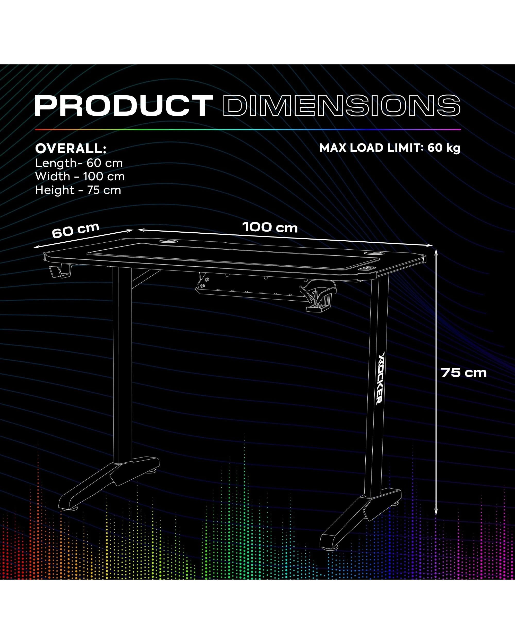 9 X Rocker Panther RGB Gaming Desk, 9 of 9