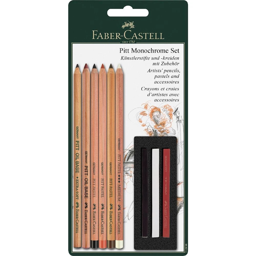 1 Faber-Castell Pitt Monochrome Set 9 Pieces, 1 of 2