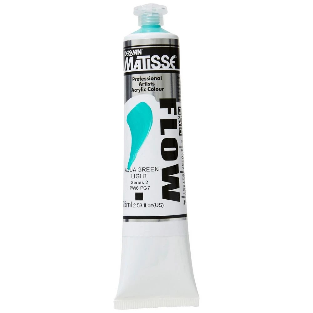 1 Derivan Matisse Flow Paint 75mL Aqua Green Light S2, 1 of 2