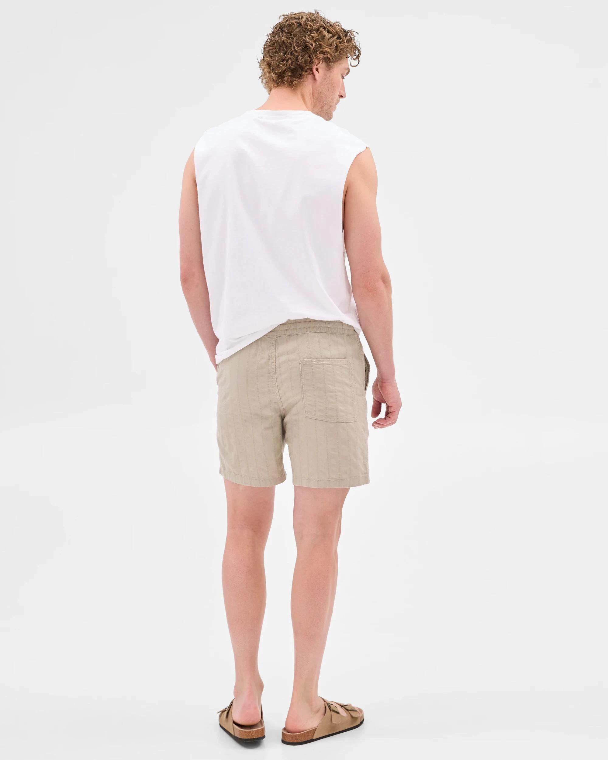 4 Target Australian Cotton Textured Stripe Shorts FOG, 4 of 10