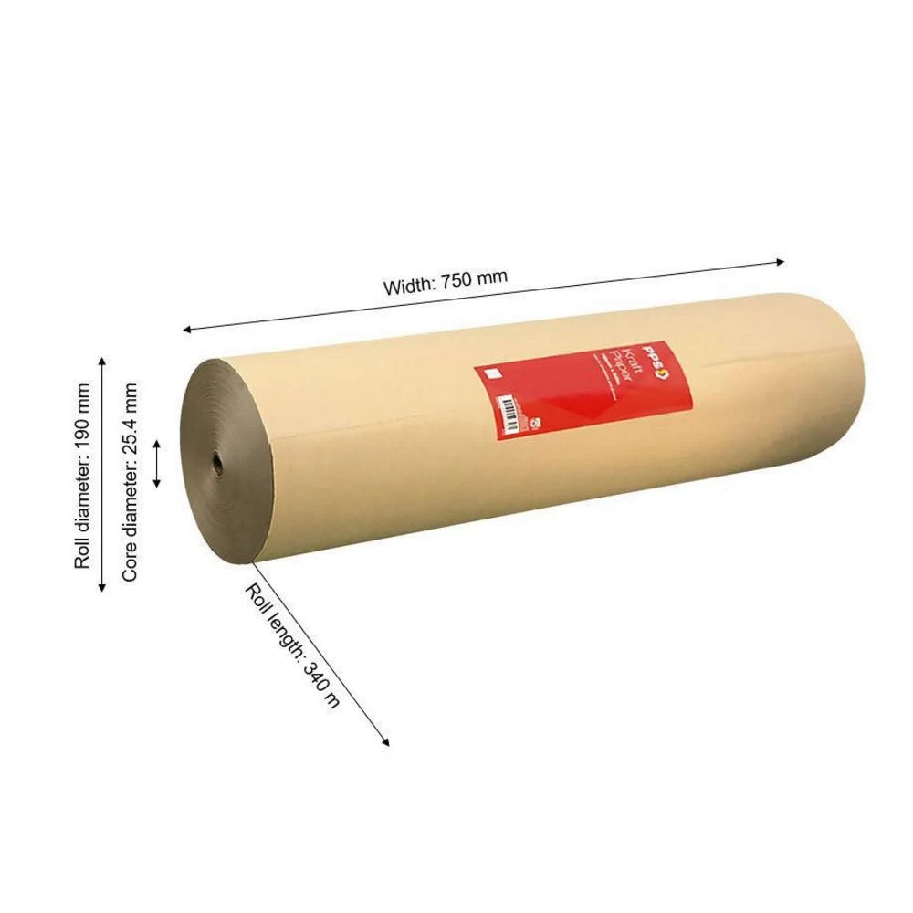 2 PPS Kraft Paper Roll 750mm x 340m Brown, 2 of 2