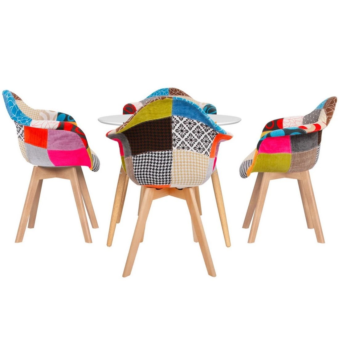 3 1 Artiss Dining Table and 4 Chairs Set DSW - Multi, 3 of 7