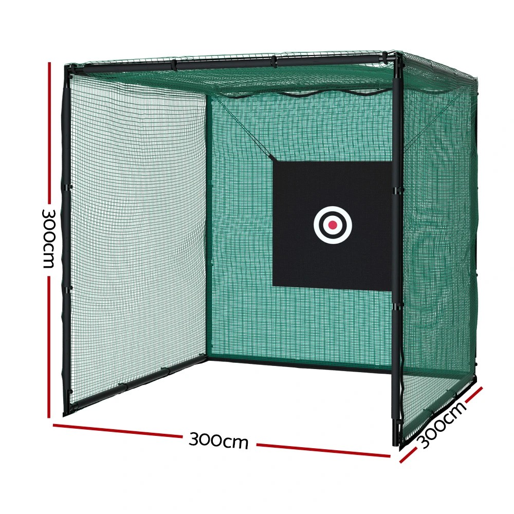 2 Everfit 3m Golf Practice Net Hitting Cage with Steel Frame Baseball Training - Multi, 2 of 6