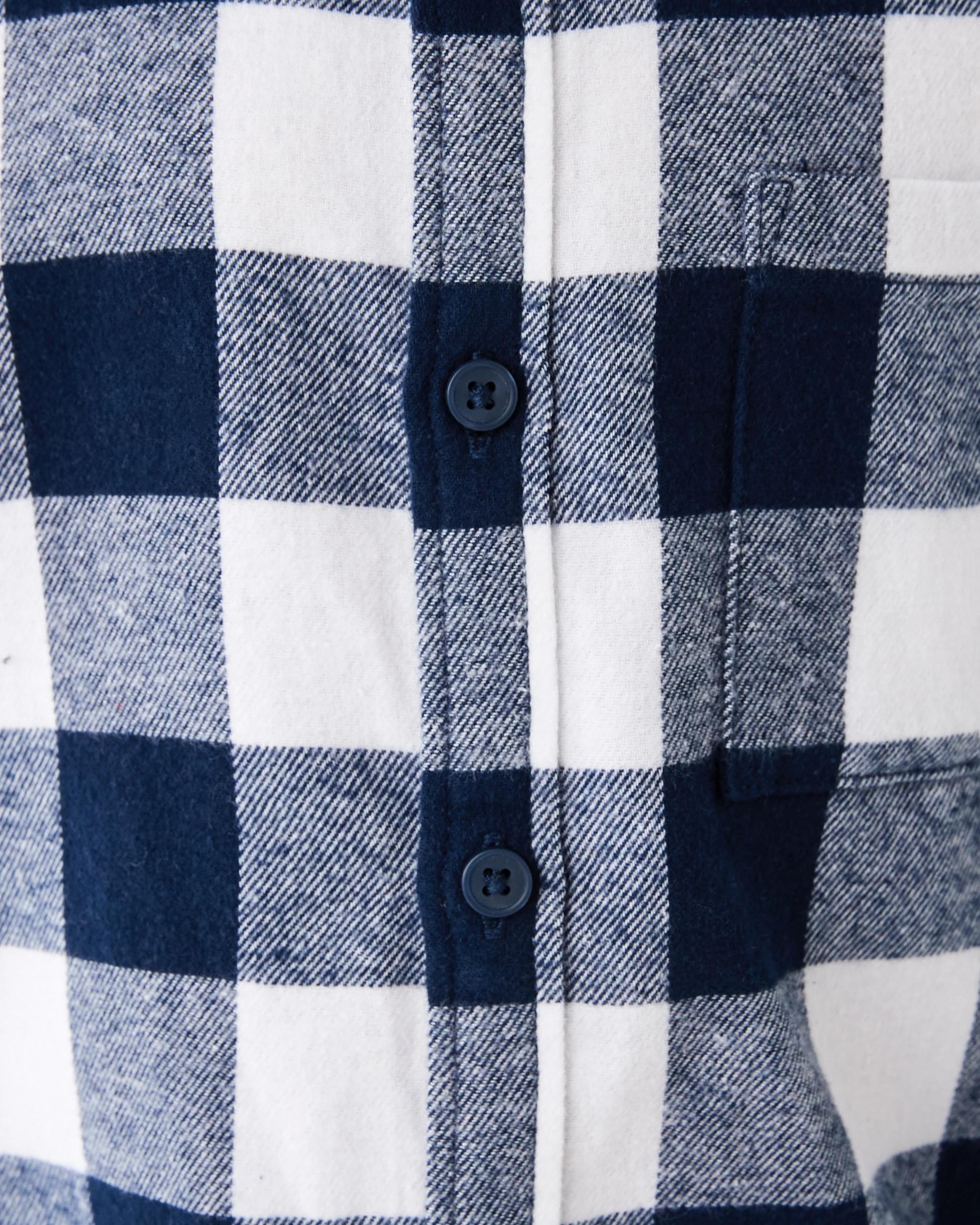 5 Yarn Dye Flannel Shirt Nvy Check, 5 of 9
