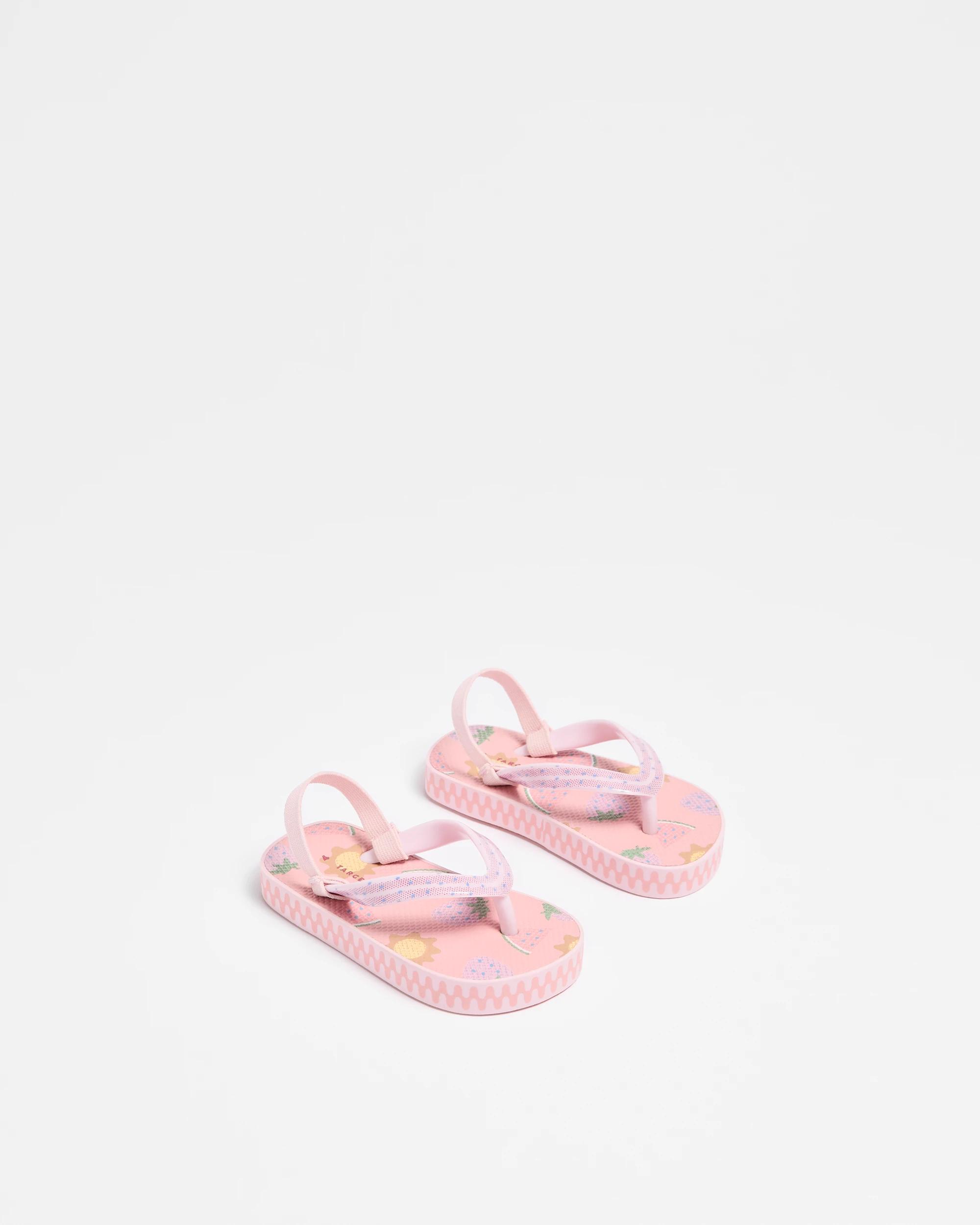 3 Target Baby Girls First Walker Thongs PINK MELON, 3 of 3