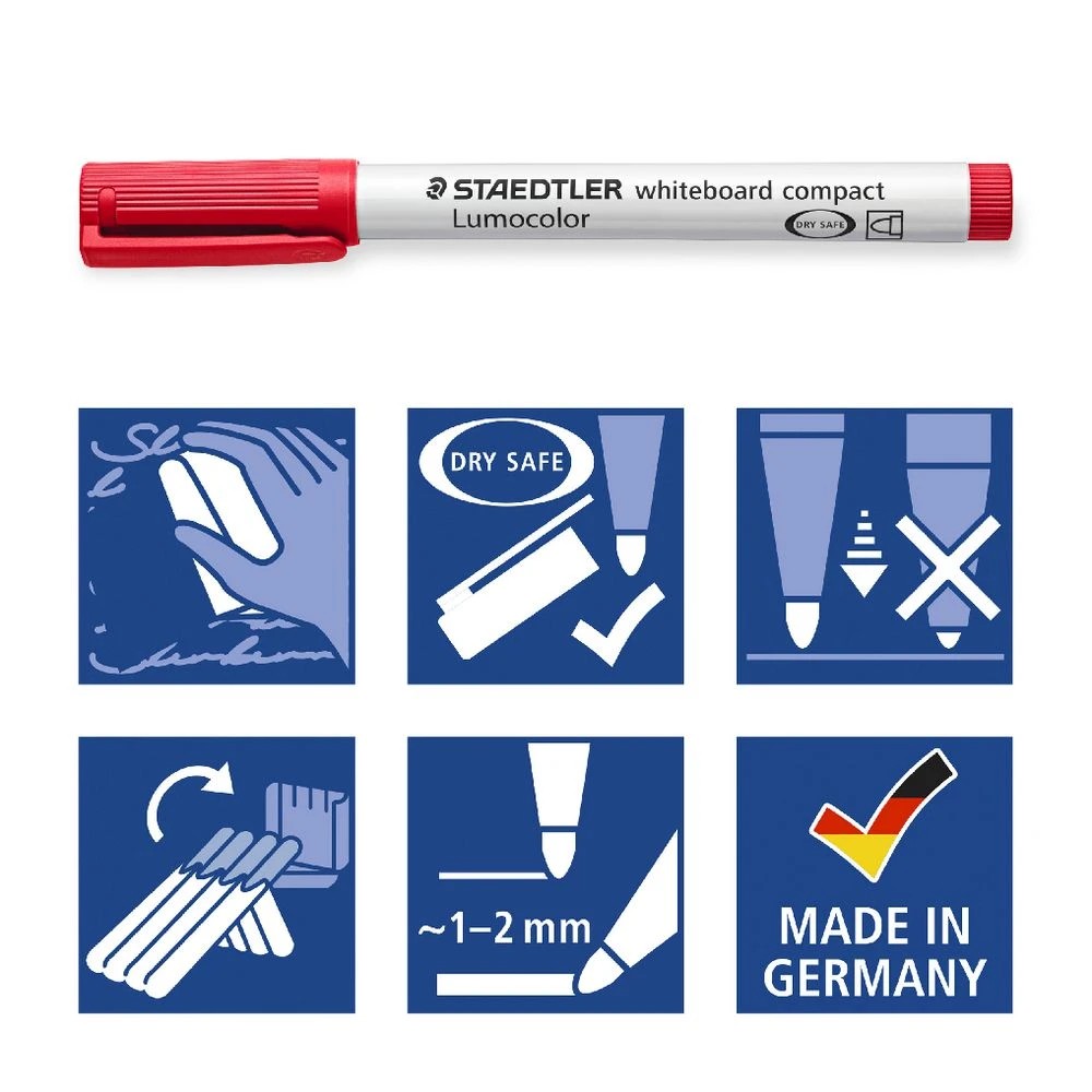 5 Staedtler Lumocolor Compact Whiteboard Marker Purple, 5 of 7