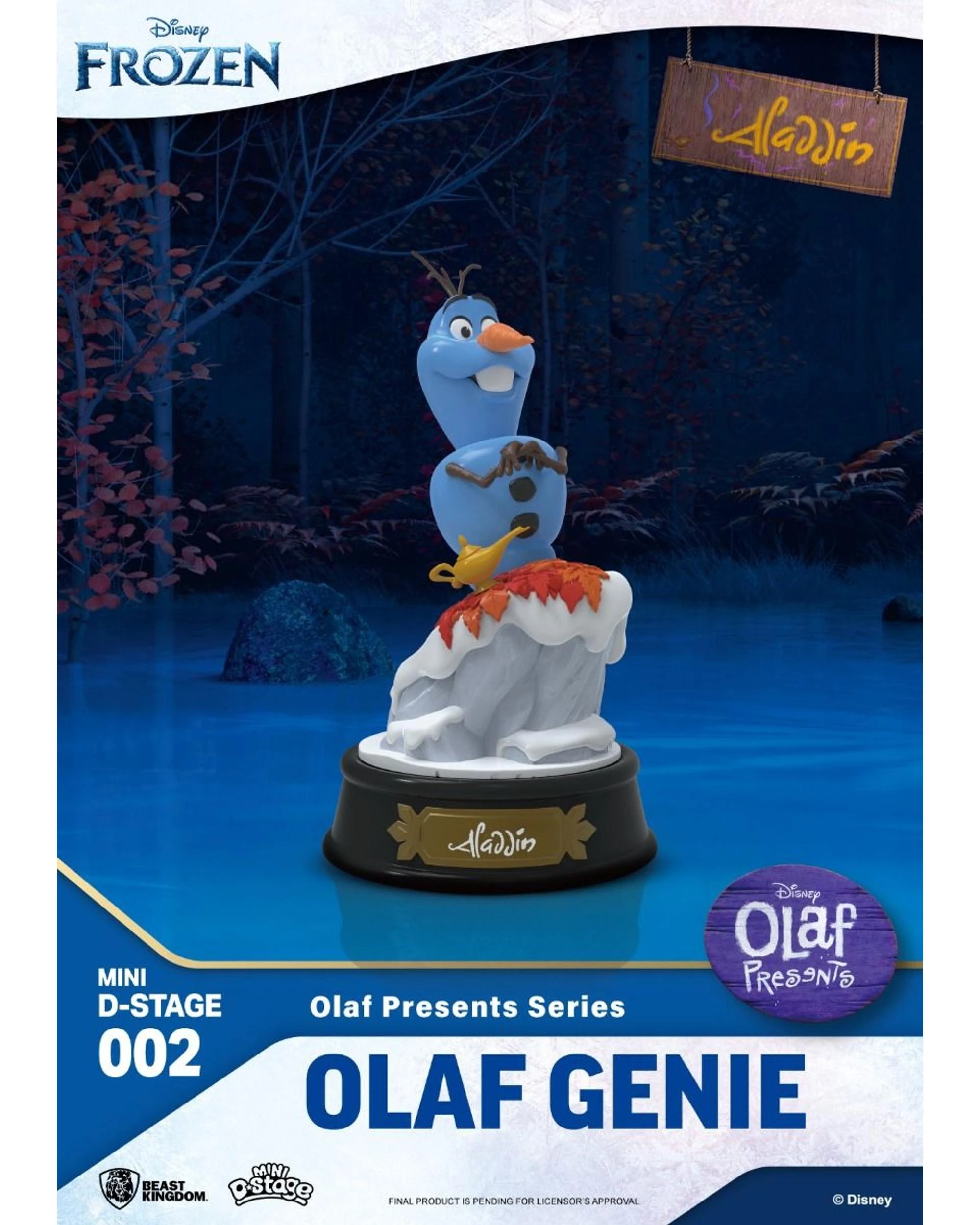 2 Beast Kingdom Mini D Stage Disney Olaf Presents Series Olaf Genie Figure, 2 of 6