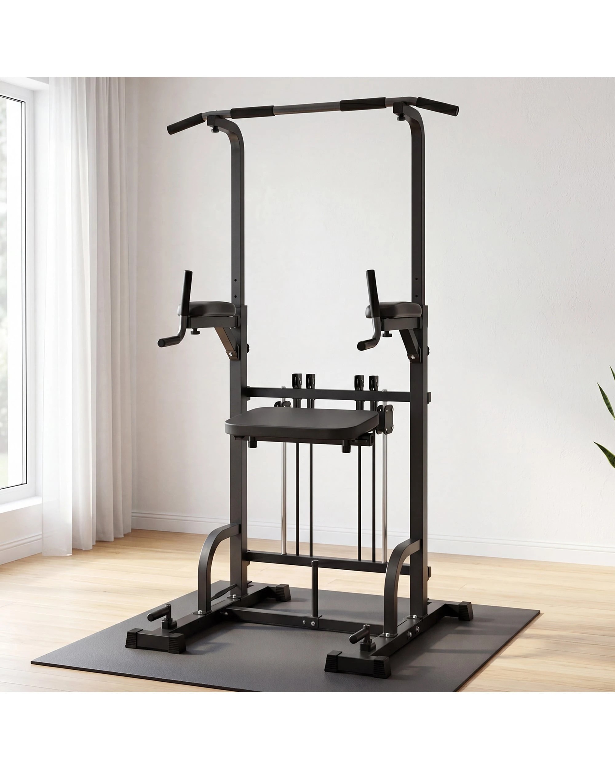 8 Powertrain Power Tower Pull Up Chin Up Dip Station Adjustable Multi-Function Home Gym Strength Training Equipment, 8 of 10