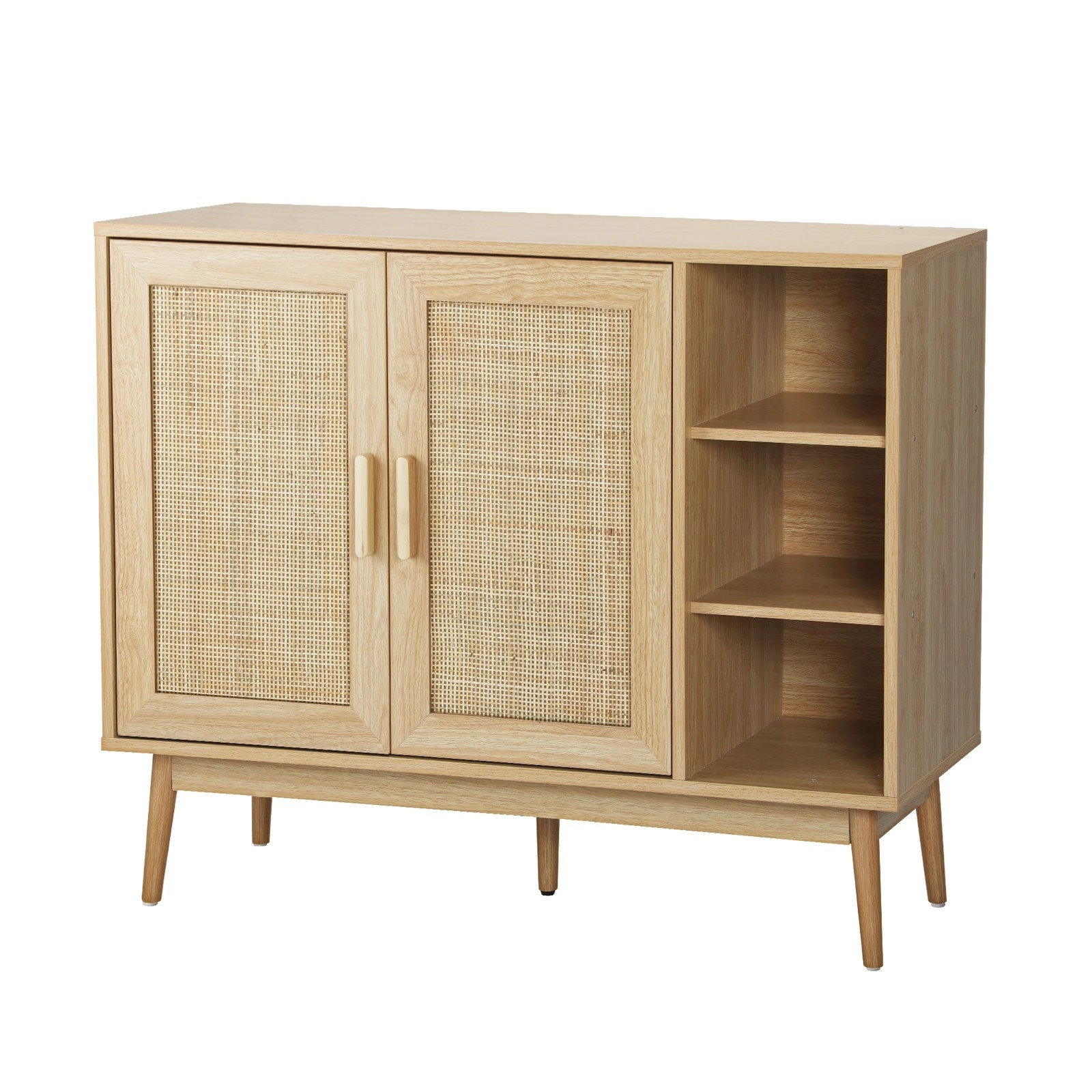 1 Oikiture Shoe Rack Shoes Storage Cabinet Sideboard Organiser Rattan Cupboard
 - Natural, 1 of 6