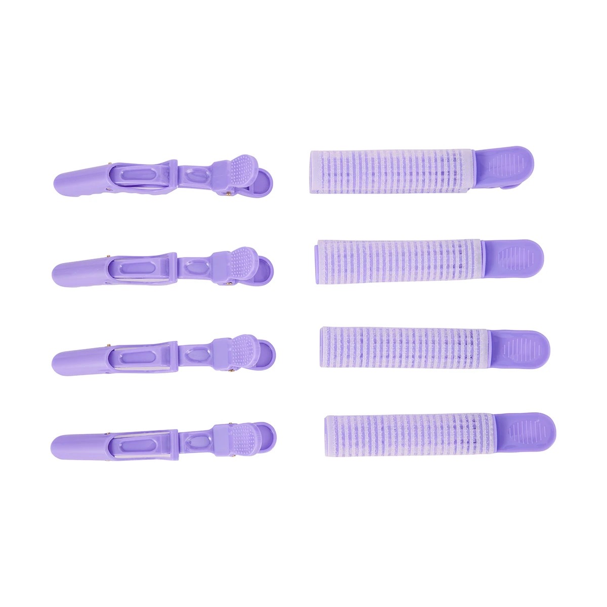 1 OXX Haircare 8 Piece Volumising Hair Clips - Purple, 1 of 4
