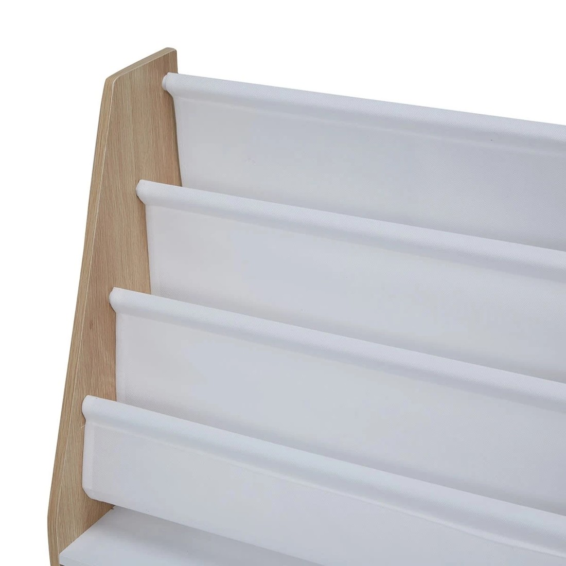 6 Oak Look and White Book Holder with Organiser, 6 of 9