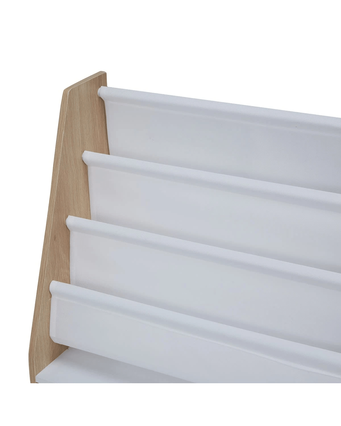 6 Oak Look and White Book Holder with Organiser, 6 of 9