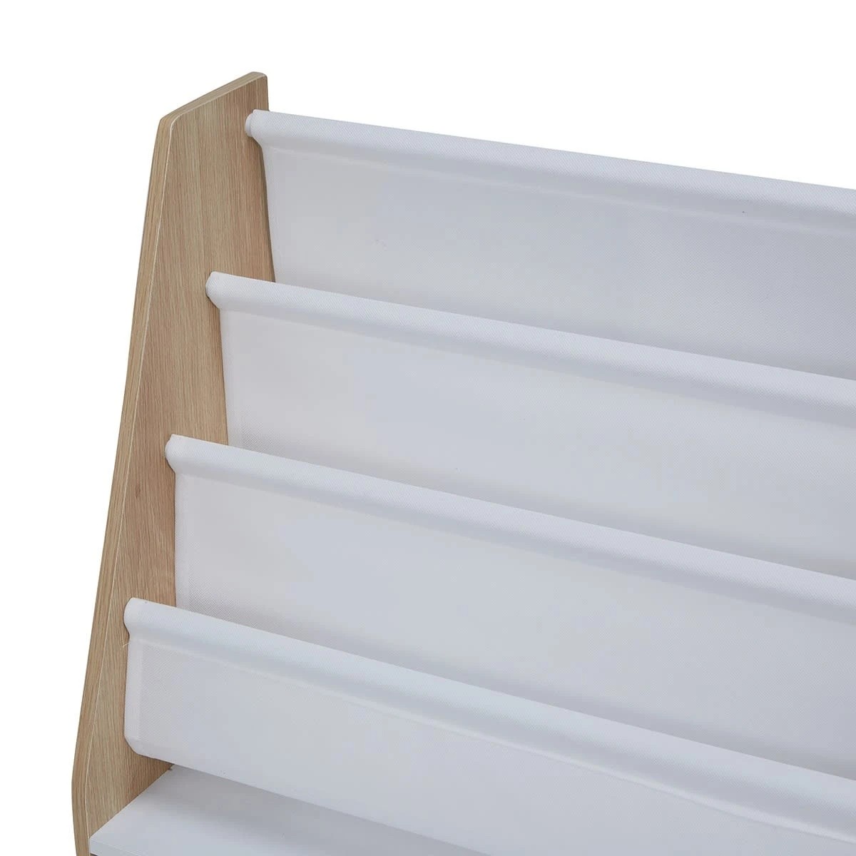 7 Oak Look and White Book Holder with Organiser, 7 of 10
