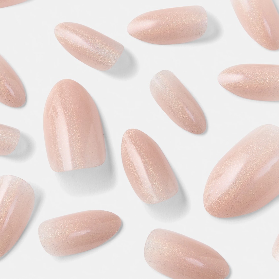 4 OXX Cosmetics 24 Pack Artificial Nails with Adhesive - Almond Shape, Pearl Glazed, 4 of 5