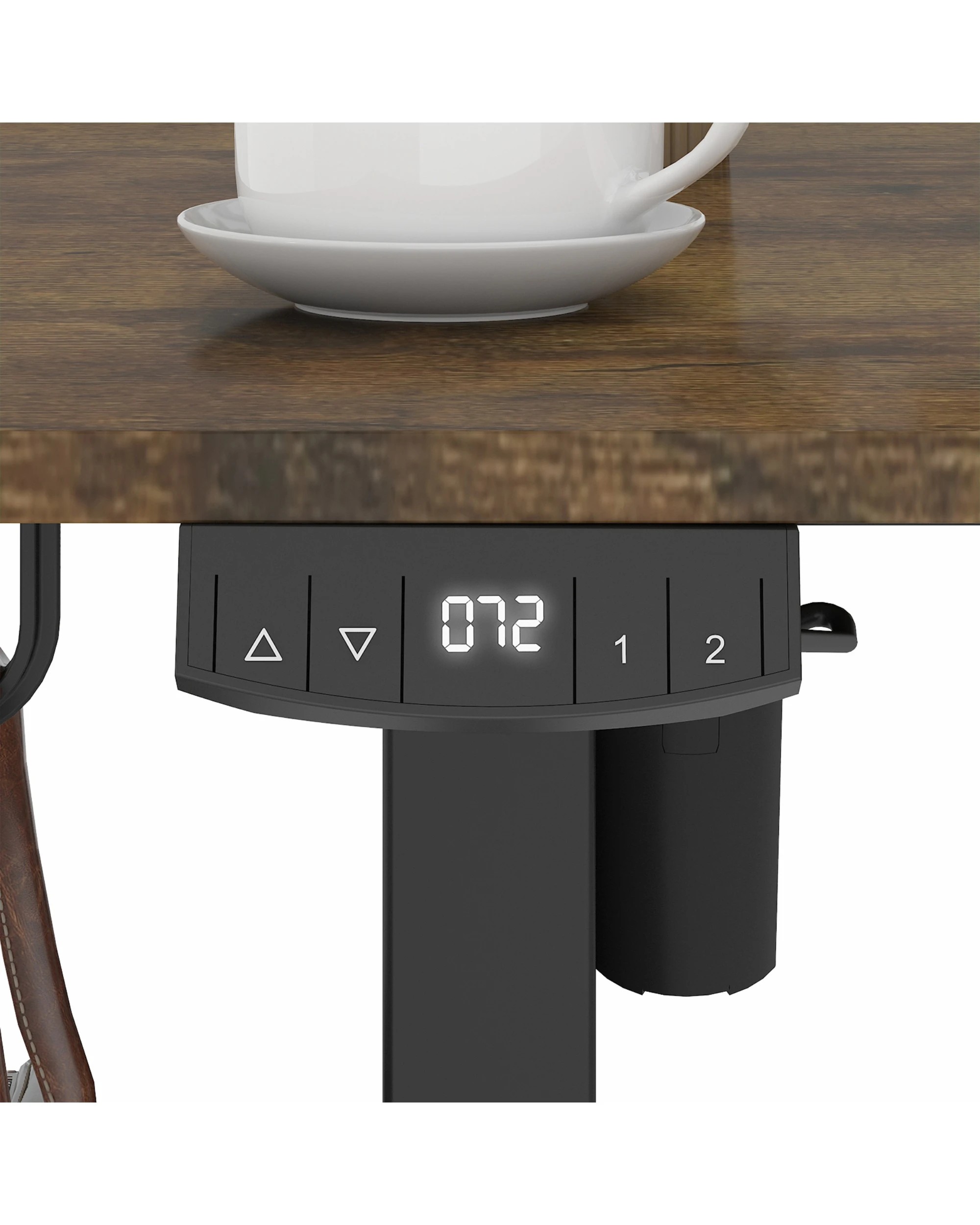 4 Advwin Electric Standing Desk L Shaped Corner Height Adjustable 140 x 80 cm - Brown, 4 of 8