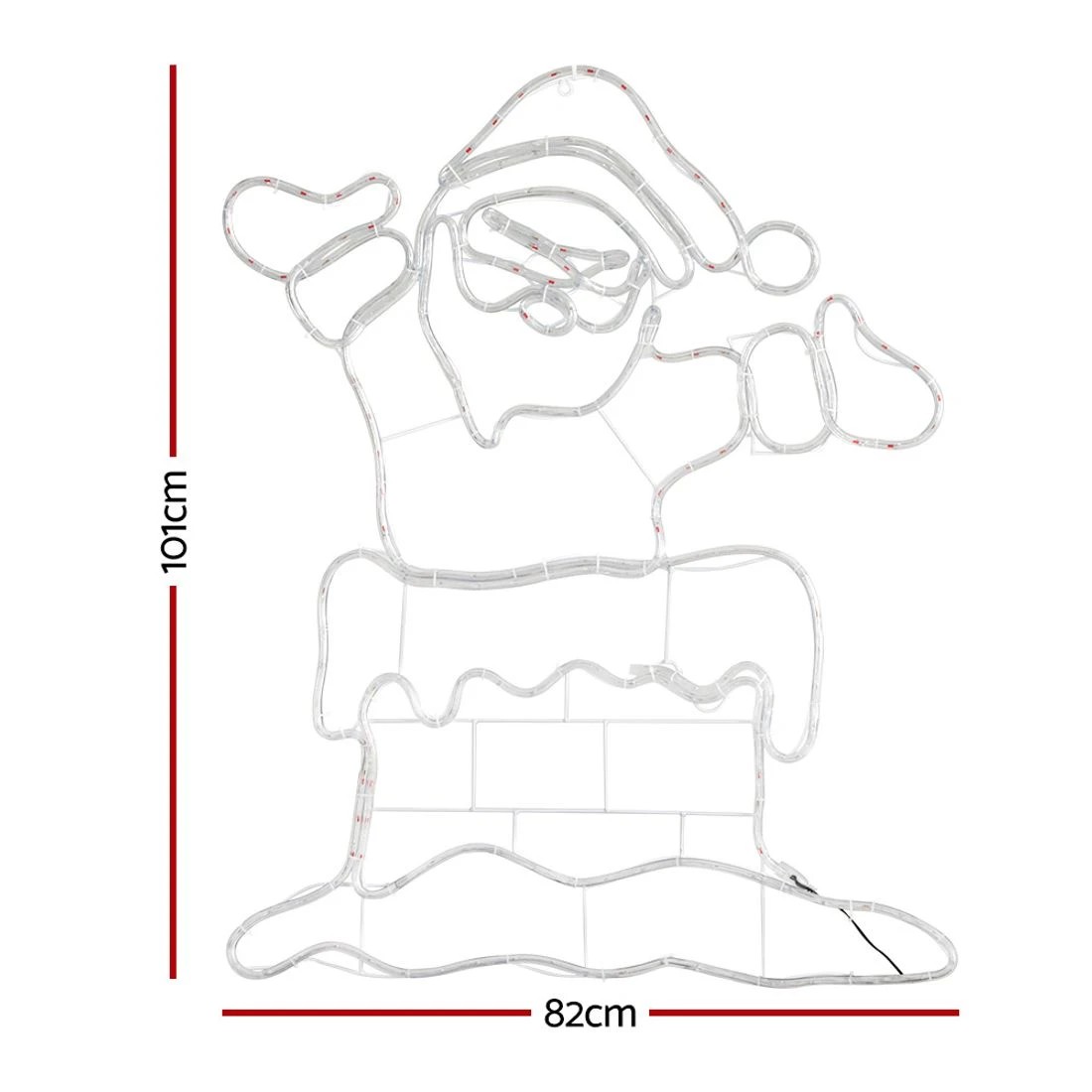 3 Jingle Jollys Christmas Lights 101cm Santa 248 Led Decorations
 - Red, 3 of 7