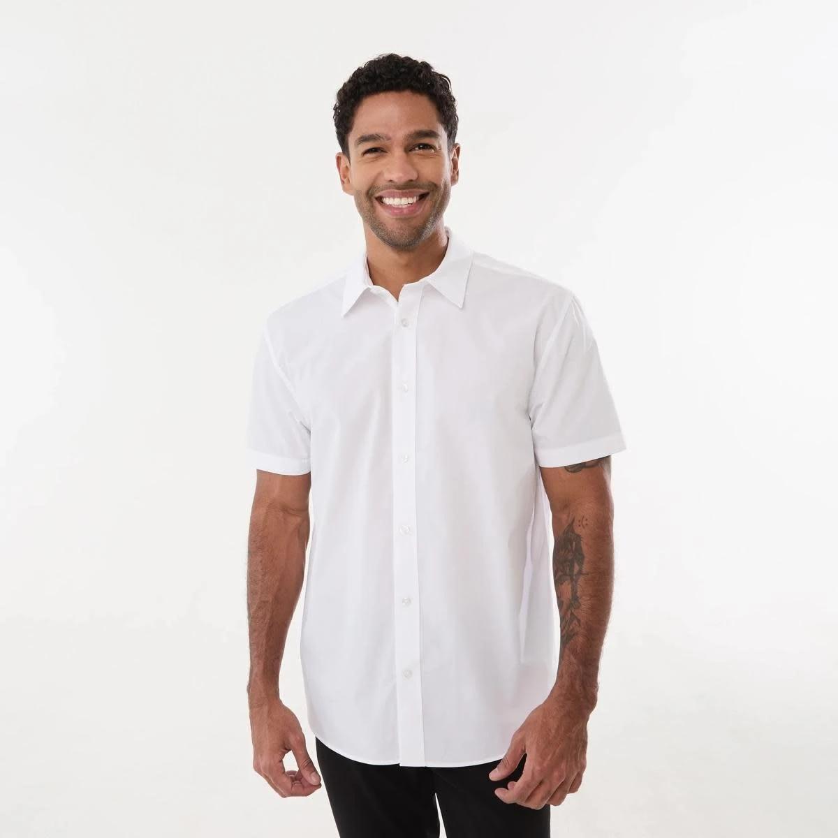 1 Work Short Sleeve Business Shirt WHITE, 1 of 5