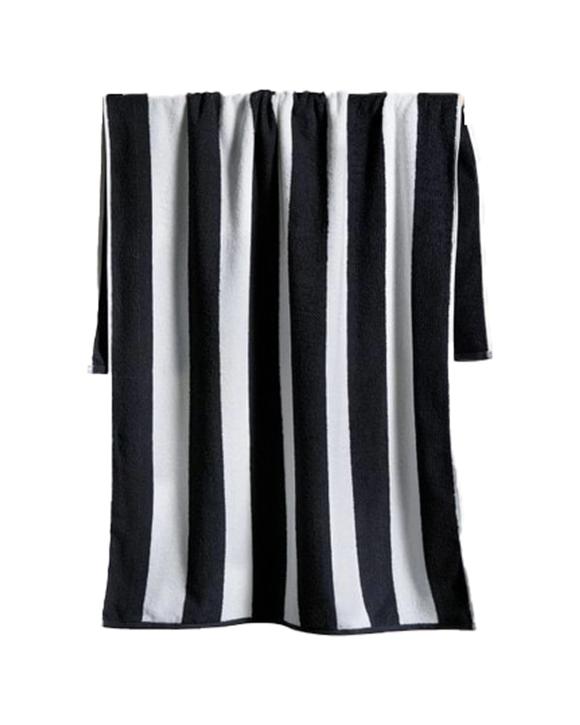 CANNINGVALE Striped Cabana Cotton Terry Beach Towel Soft Absorbent - Multi