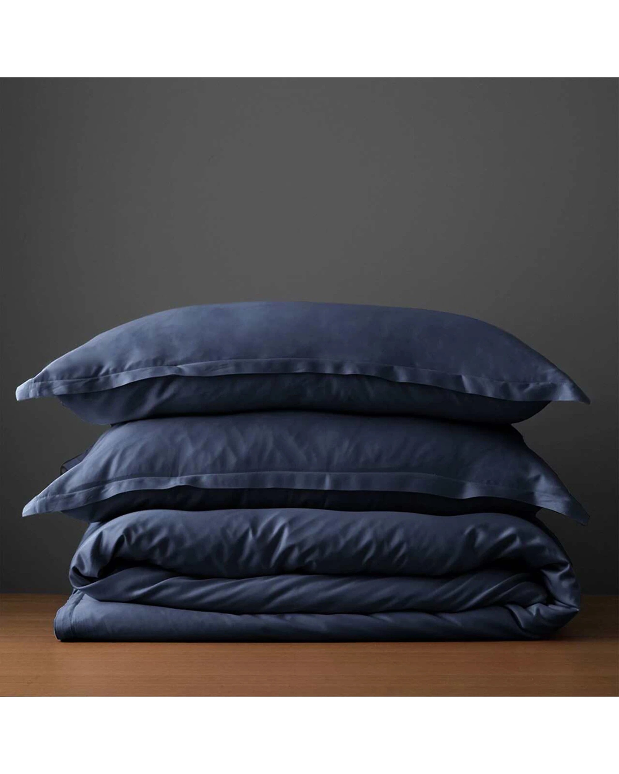 4 Canningvale Lustro Bamboo Quilt Bed Bedding Cover Set Queen - Blue, 4 of 4