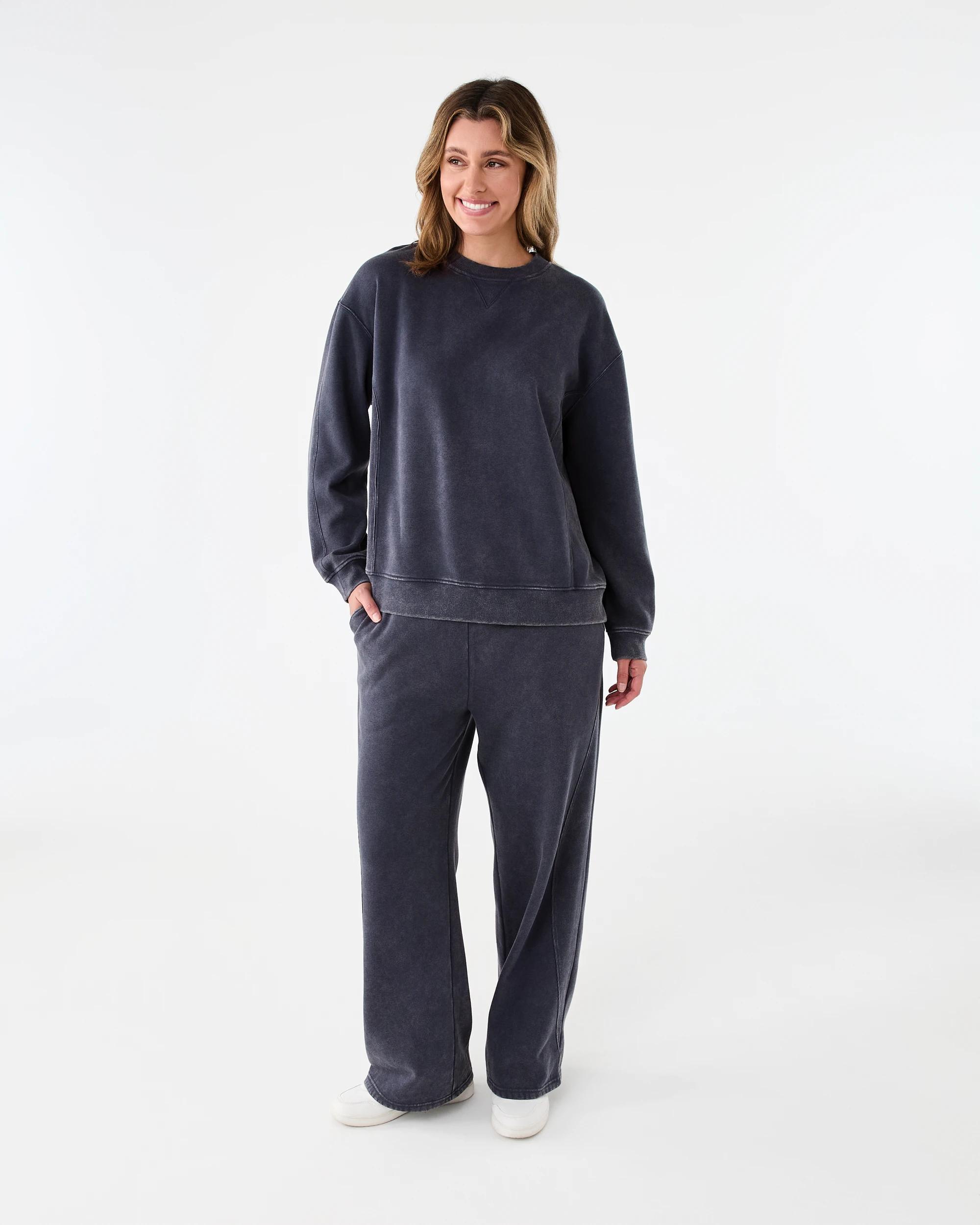 6 Washed Rib Insert Trackpants Ody Gry, 6 of 6