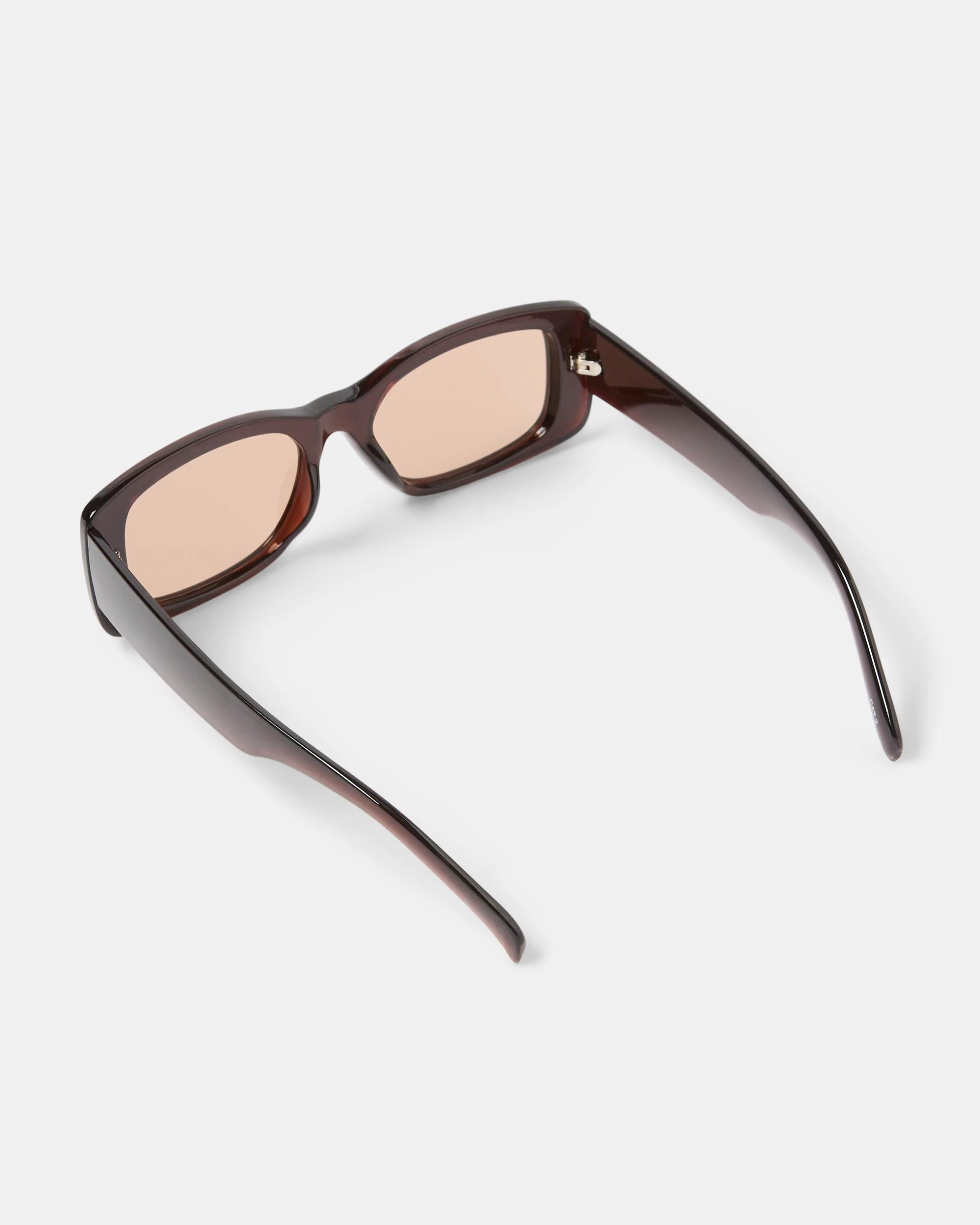3 Womens Slim Rectangle Sunglasses Acc Brown, 3 of 5