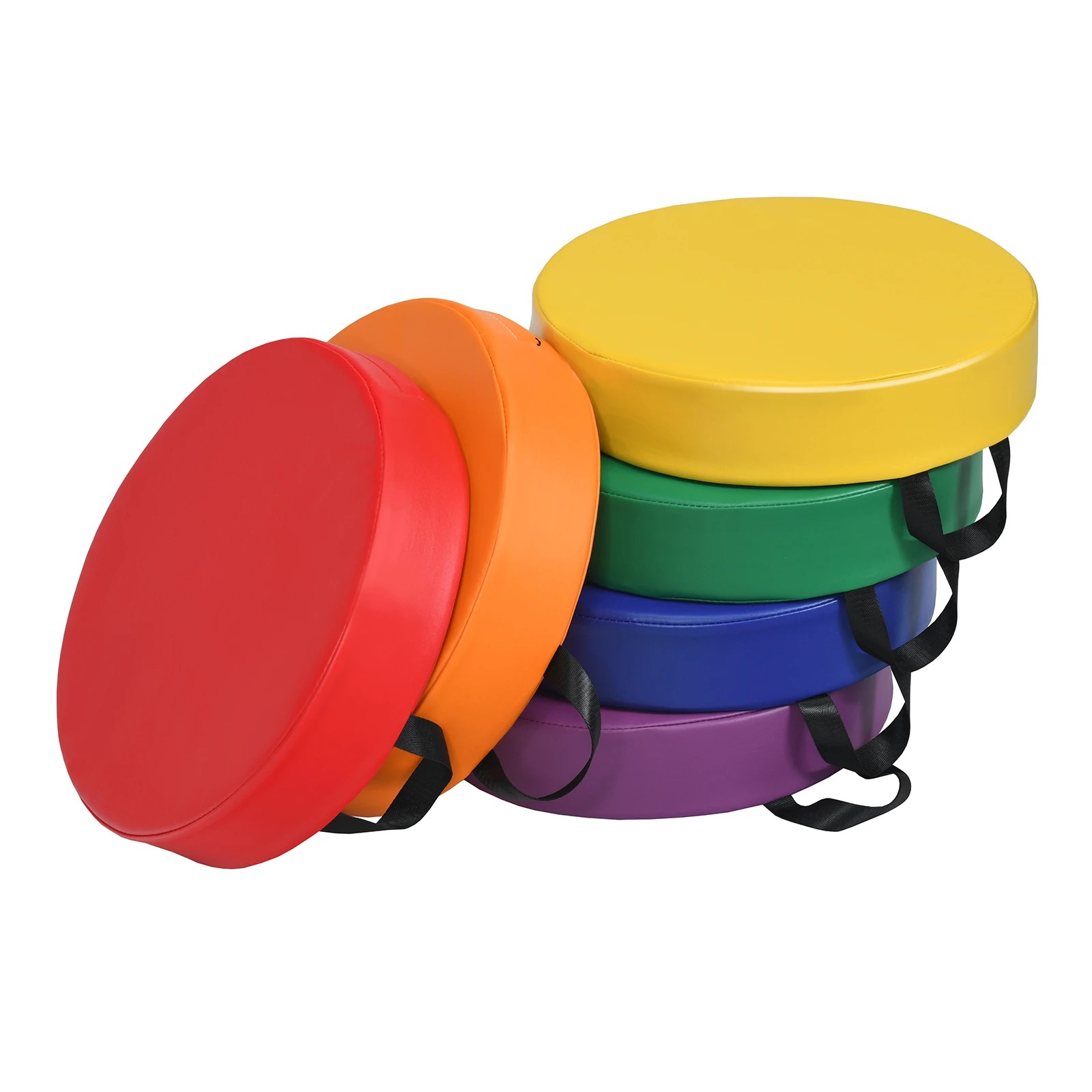 1 Costway 6PC Round Floor Cushion Soft Foam Pads Play Mats, 1 of 1