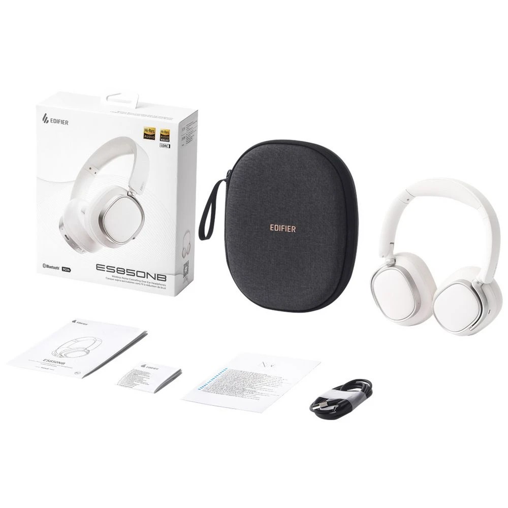 9 EDIFIER ES850NB Wireless ANC Over-Ear Headphones Ivory, 9 of 10