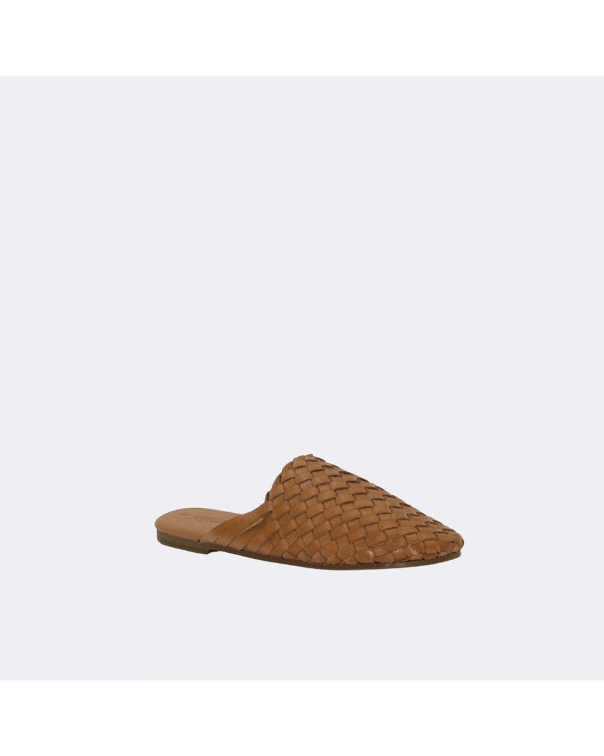 2 Human Shoes Barland Women's Mule Slide Sandals Woven Leather Natural NATURAL, 2 of 3