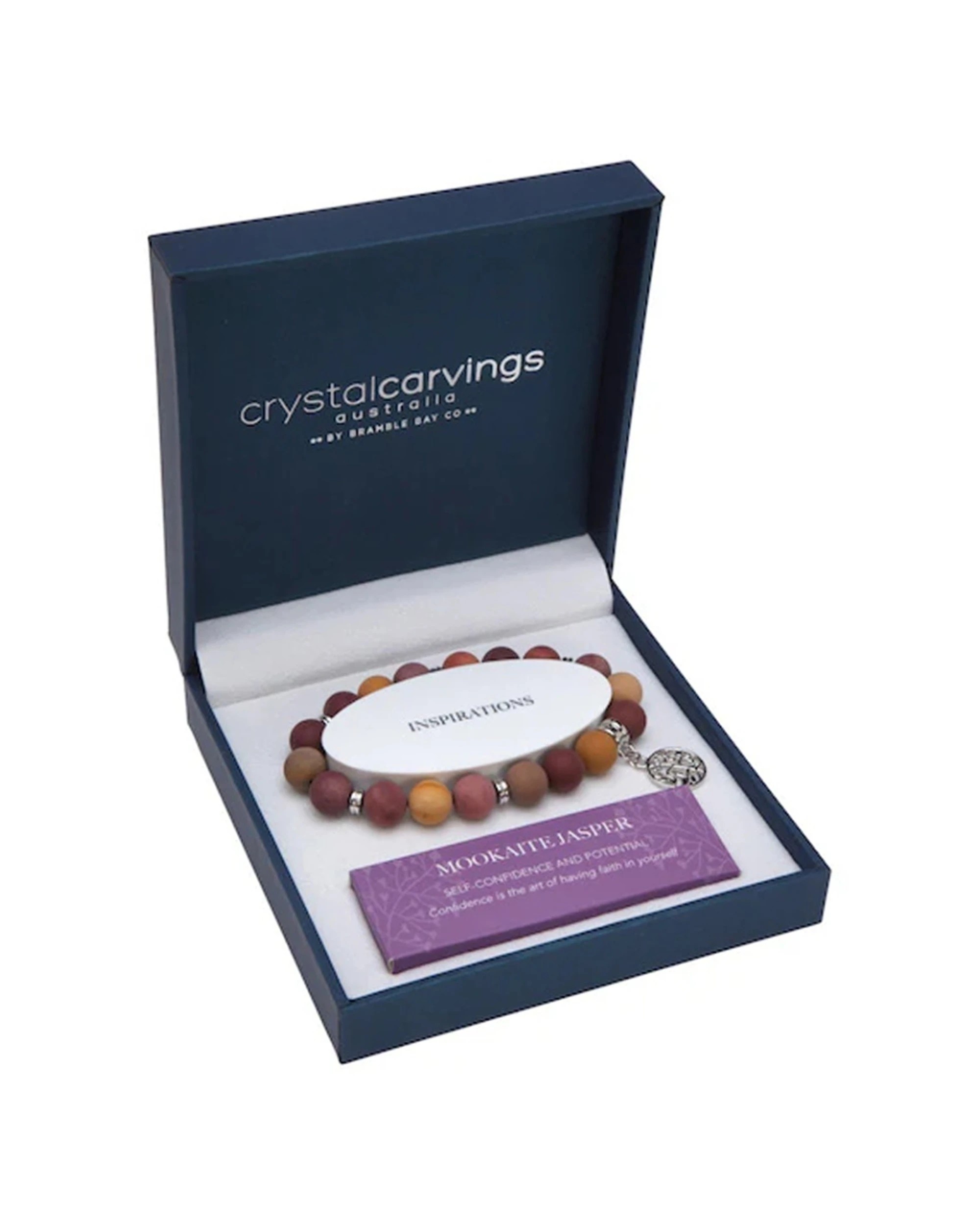1 Bramble Bay Mookaite Matte Tree of Life Charm Beaded Jewellery Bracelet 10mm - Multi, 1 of 1