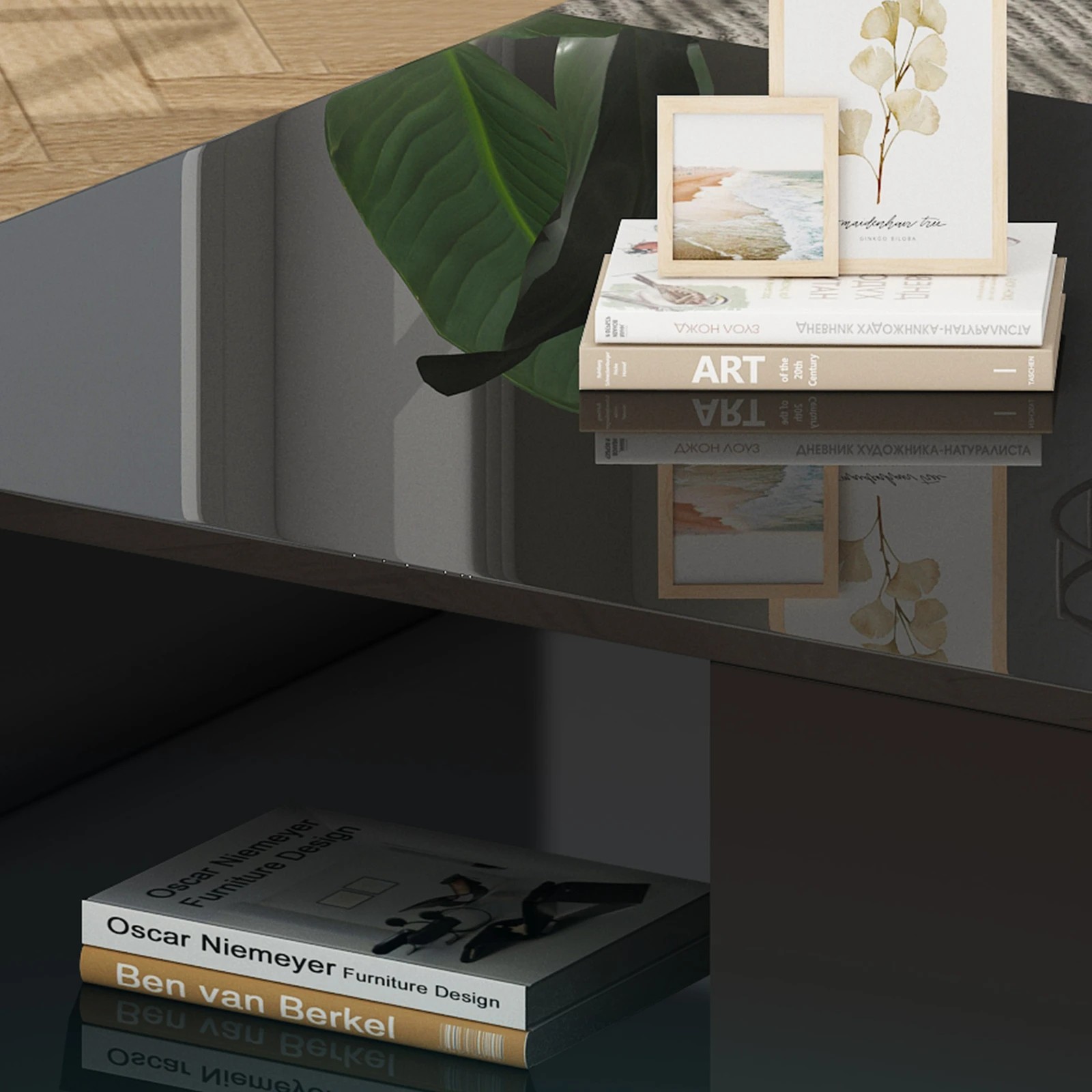 5 Alfordson Coffee Table 1 Drawer LED Gloss - Black, 5 of 10