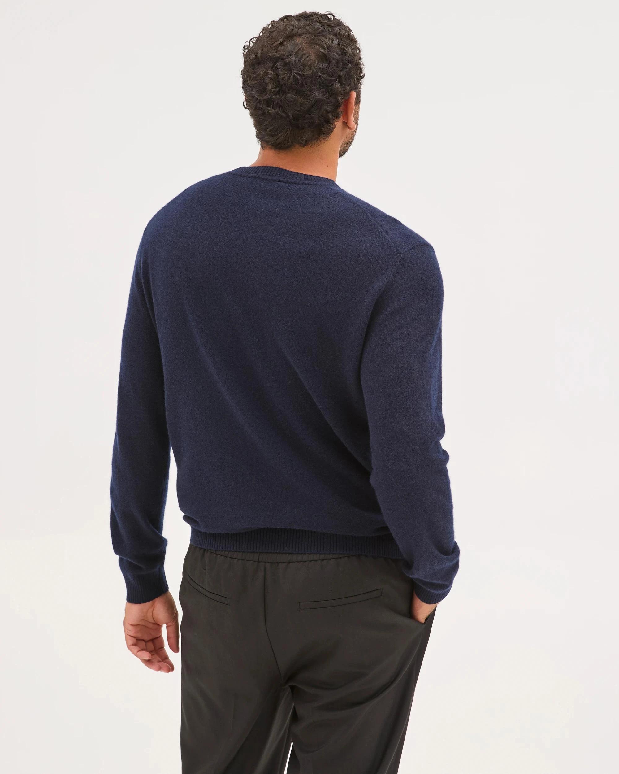 6 Preview Cashmere Crew Neck Knit Jumper DARK NAVY, 6 of 6