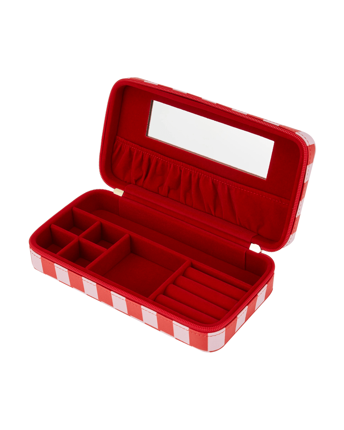 4 Red Stripe Jewellery Case, 4 of 6