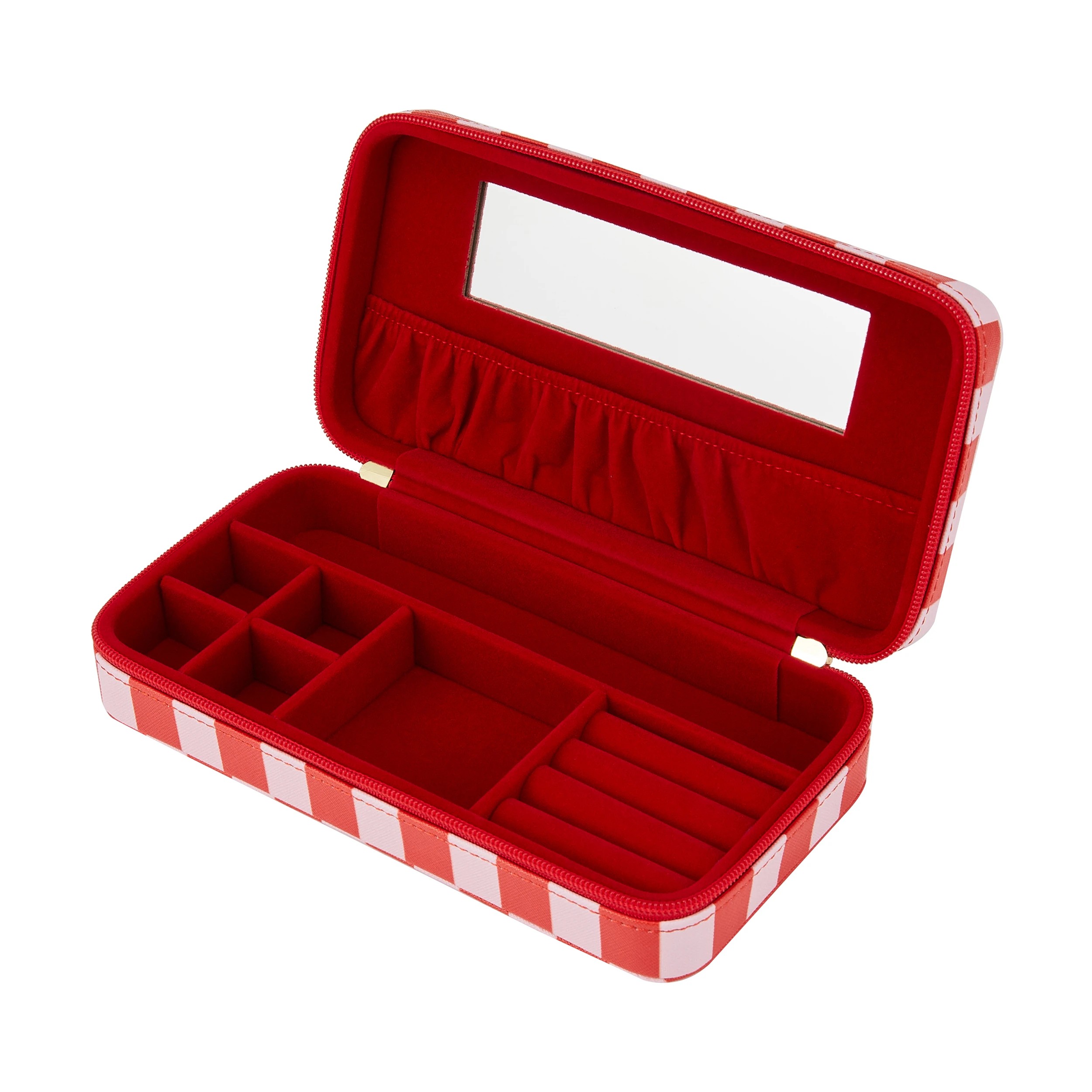 5 Red Stripe Jewellery Case, 5 of 7