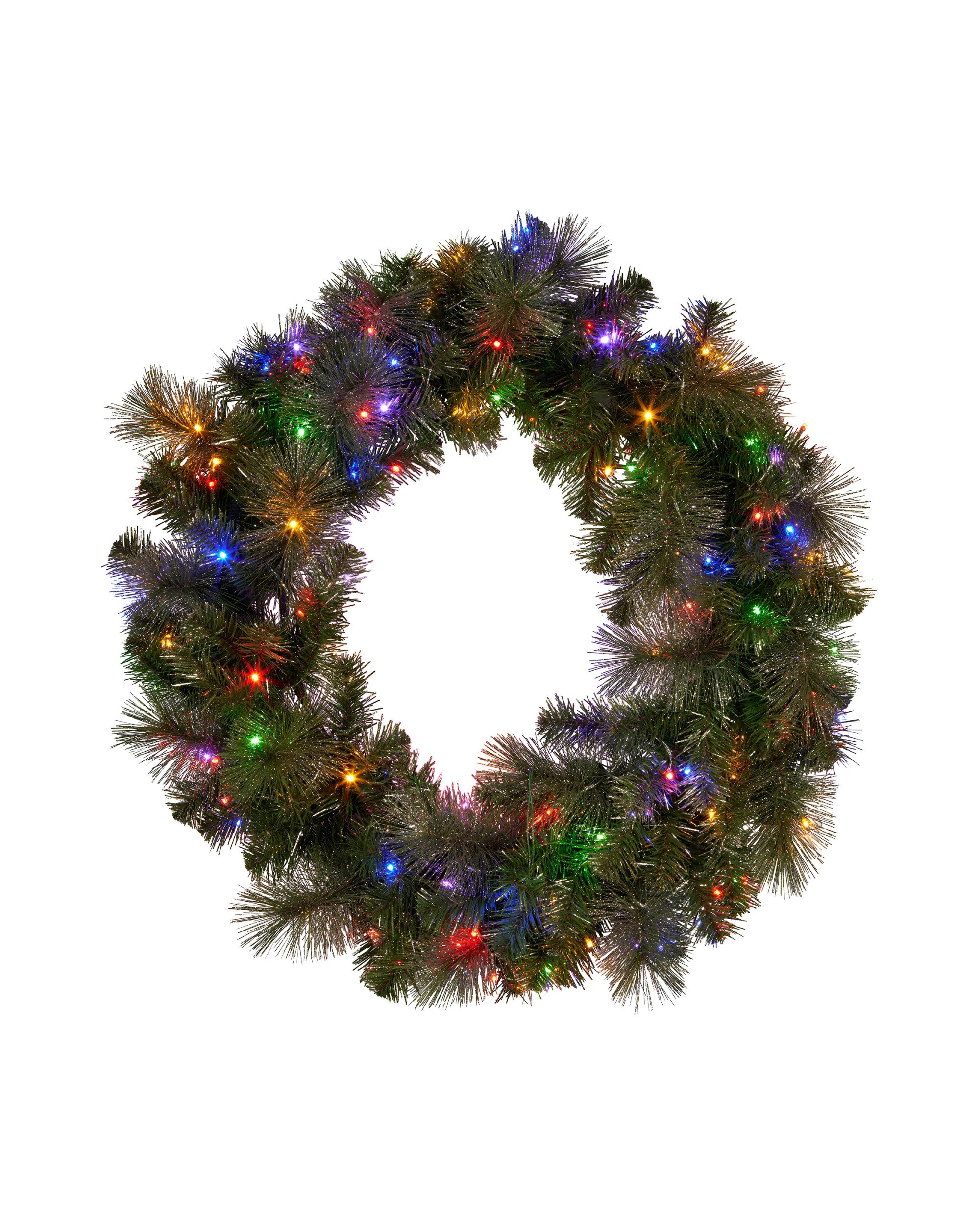 4 Christabelle 1.22m Split 2pc Christmas Wreath With Led Lights Pine Dual Front Doors Decoration Ornament, 4 of 8