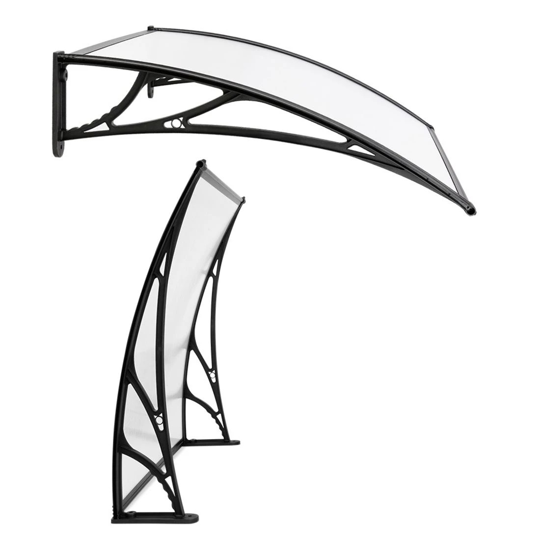 7 Instahut Window Awning Door Canopy 1m x 4m Transparent Sheet  Plastic - Clear, 7 of 7