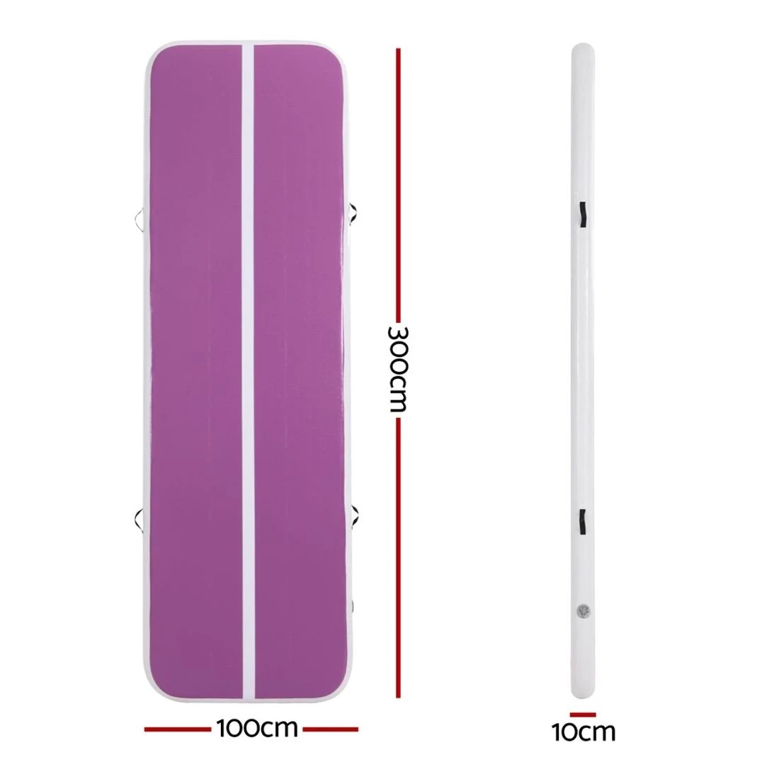 2 Everfit 3M Air Track Gymnastics Tumbling Exercise Cheerleading Mat Inflatable - Purple, 2 of 6