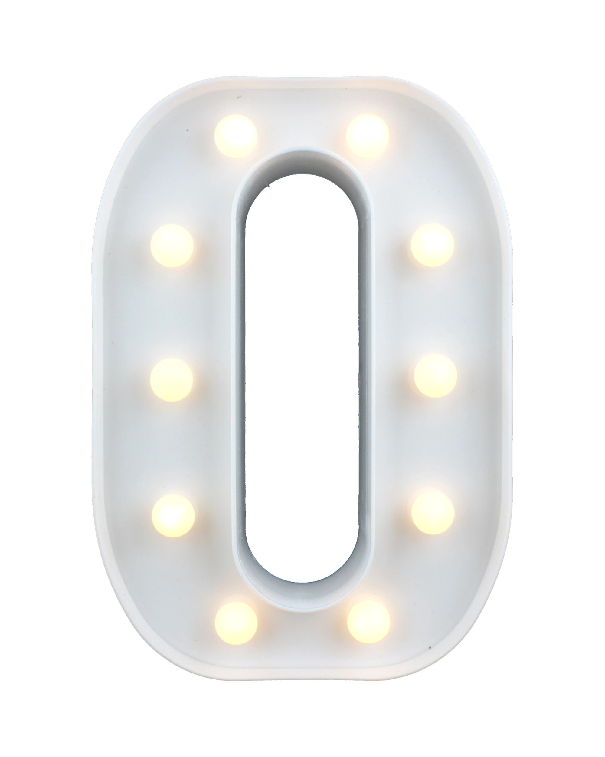 1 Partyrama LED Light Up Letter O White, 1 of 3