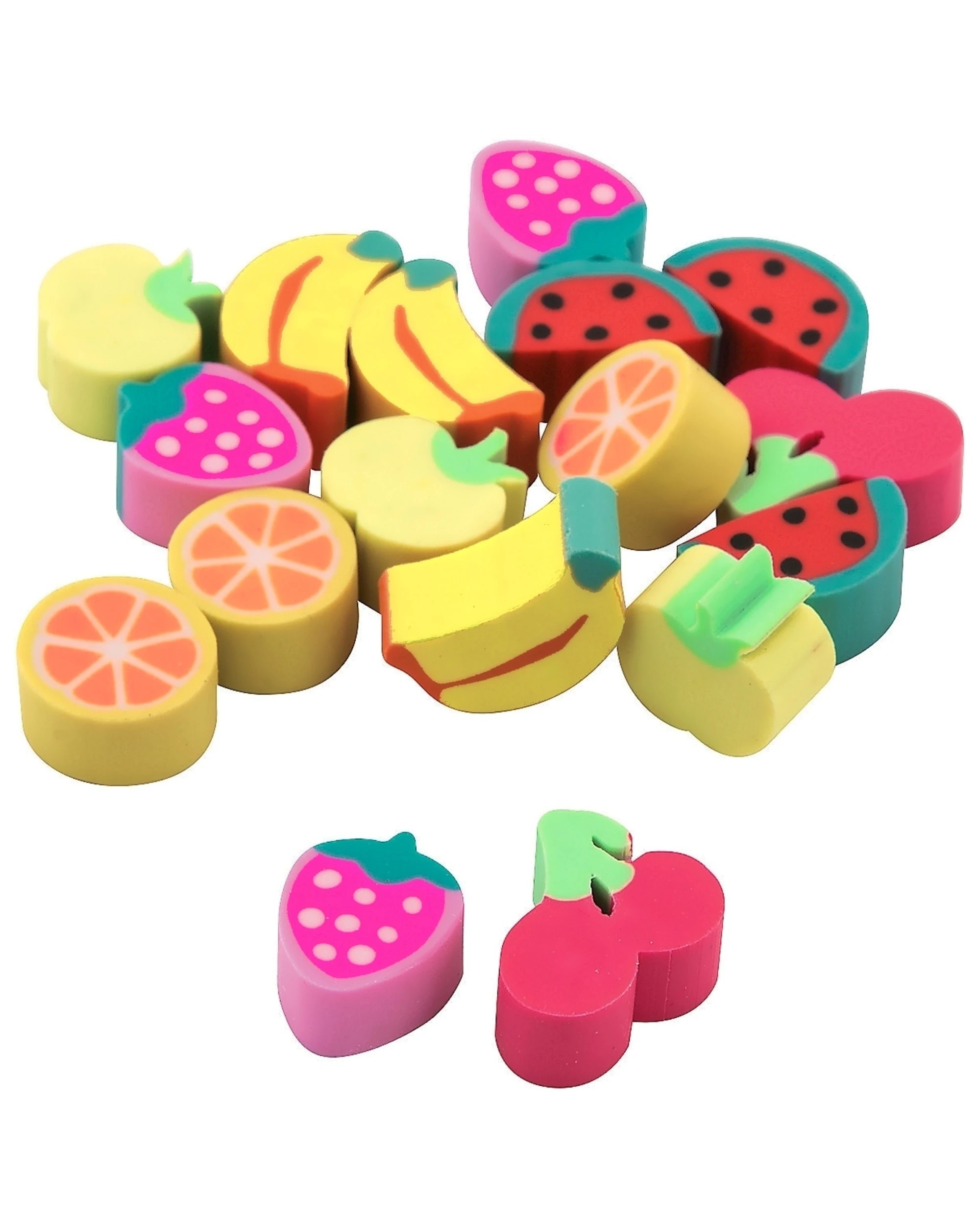 1 Fun Express Mini Fruit Erasers Bulk Pack - Multi, 1 of 3