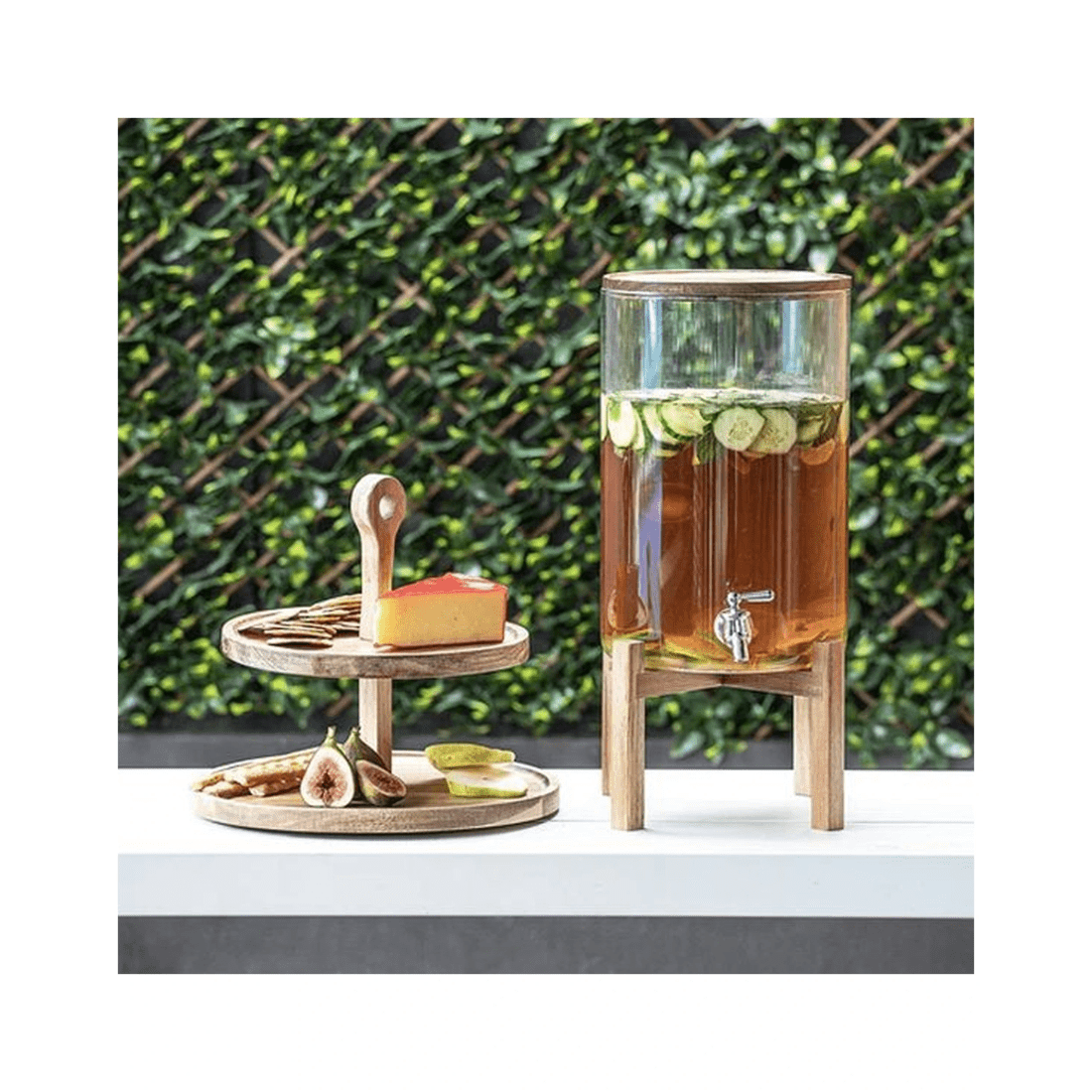 2 Ladelle Gather 8l Glass Drink Jug/dispenser W/acacia Timber Lid 43.5x24x24cm
 - Multi, 2 of 3