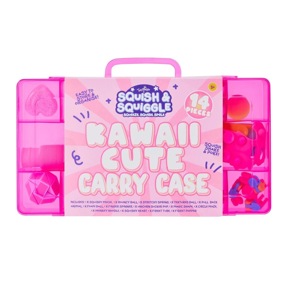 2 14 Piece ToyMania Squish and Squiggle Fidget Carry Case - Assorted, 2 of 5