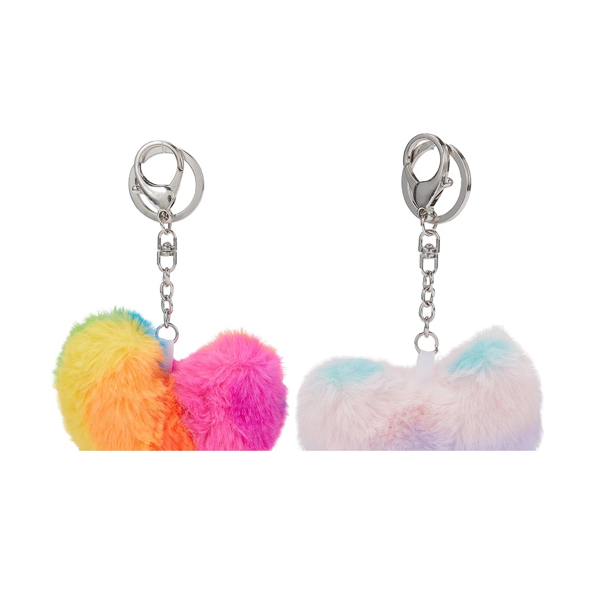 4 Fluffy Heart Keyring - Assorted, 4 of 6