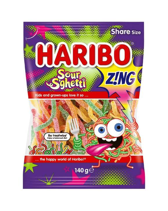 Haribo Sour S'ghetti Zing 140g