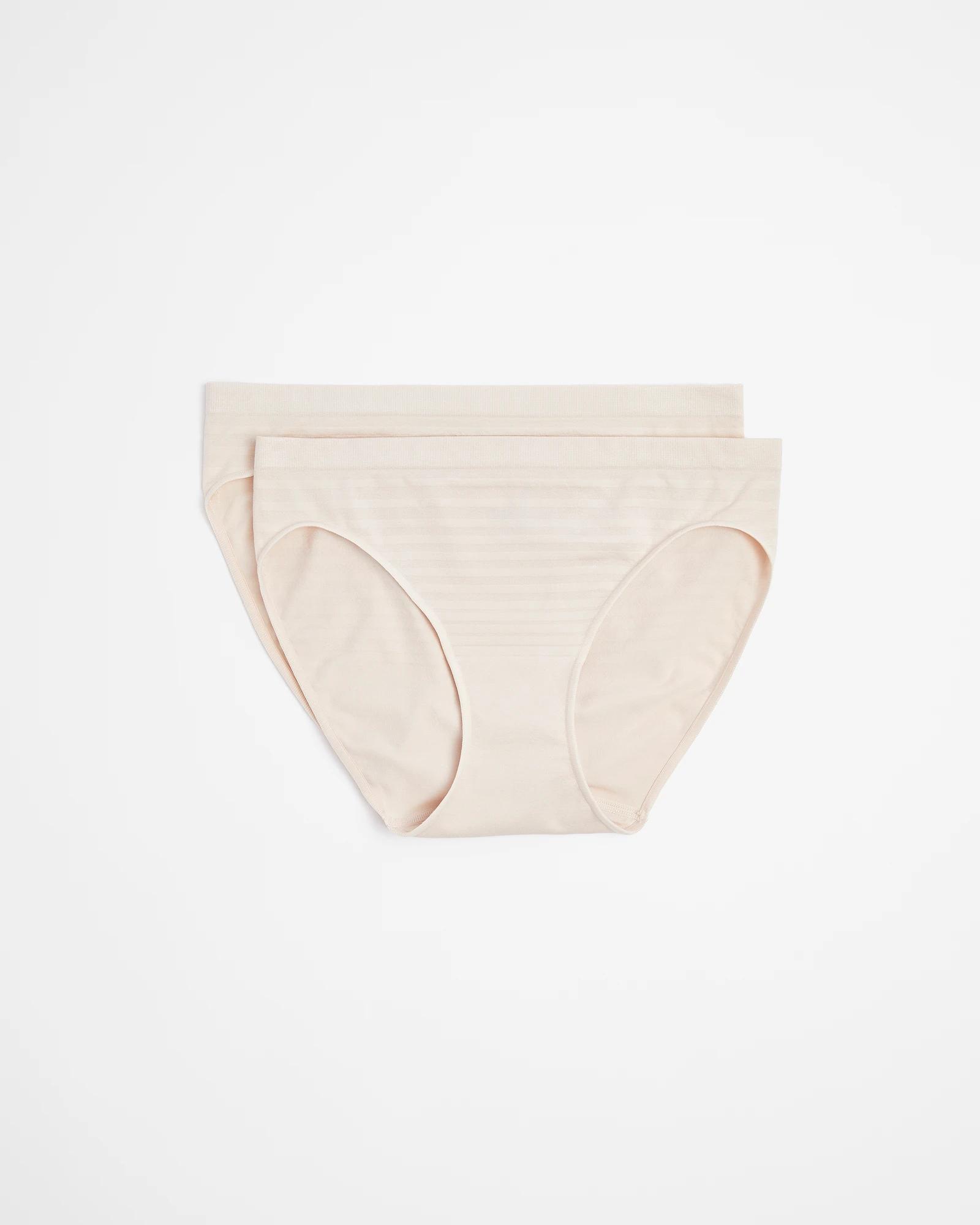 1 Target Woman 2-pack Matte And Shine Bikini Briefs, White, Recycled Nylon/elastane CRYSTAL MAUVE, 1 of 4