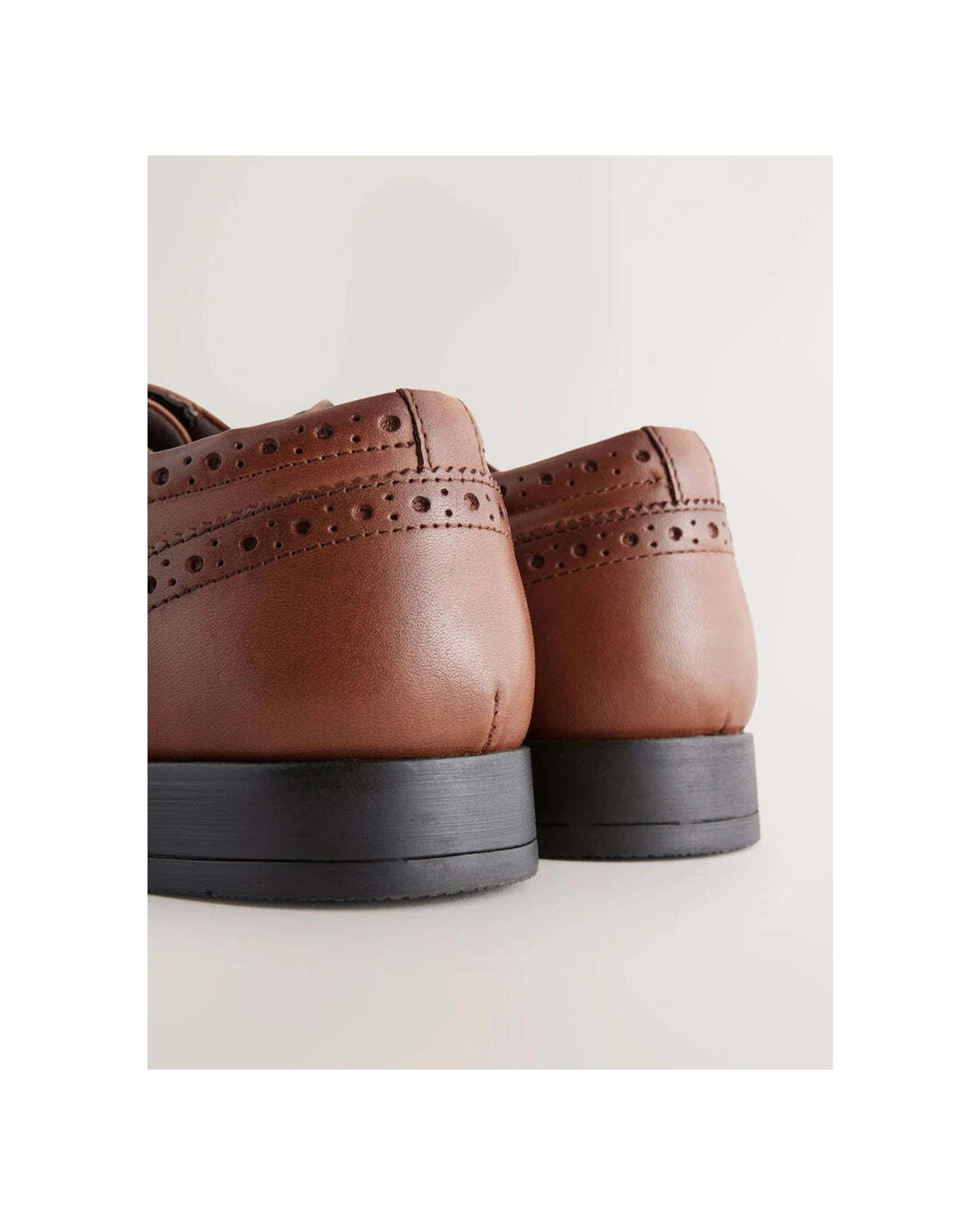 3 Firetrap Spencer Leather Laced Oxford Brogue Shoes - 9 - Brown, 3 of 5