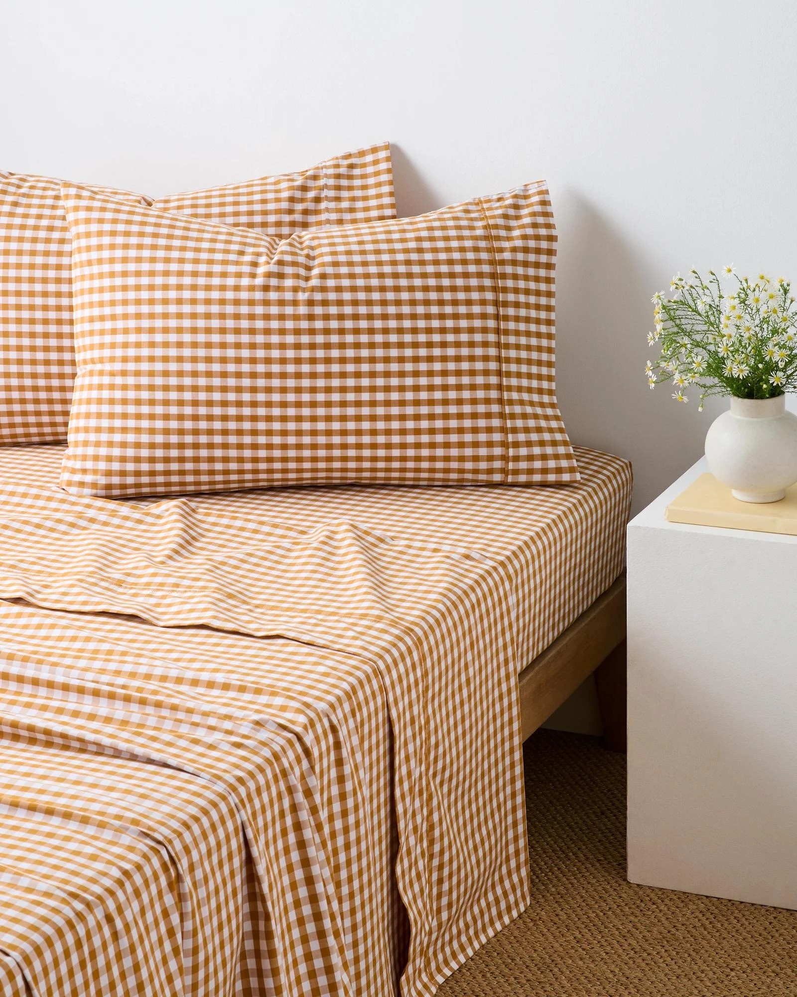 1 Target Australian Cotton Mix & Match Fitted Sheet - Queen Bed - Yellow, 1 of 3