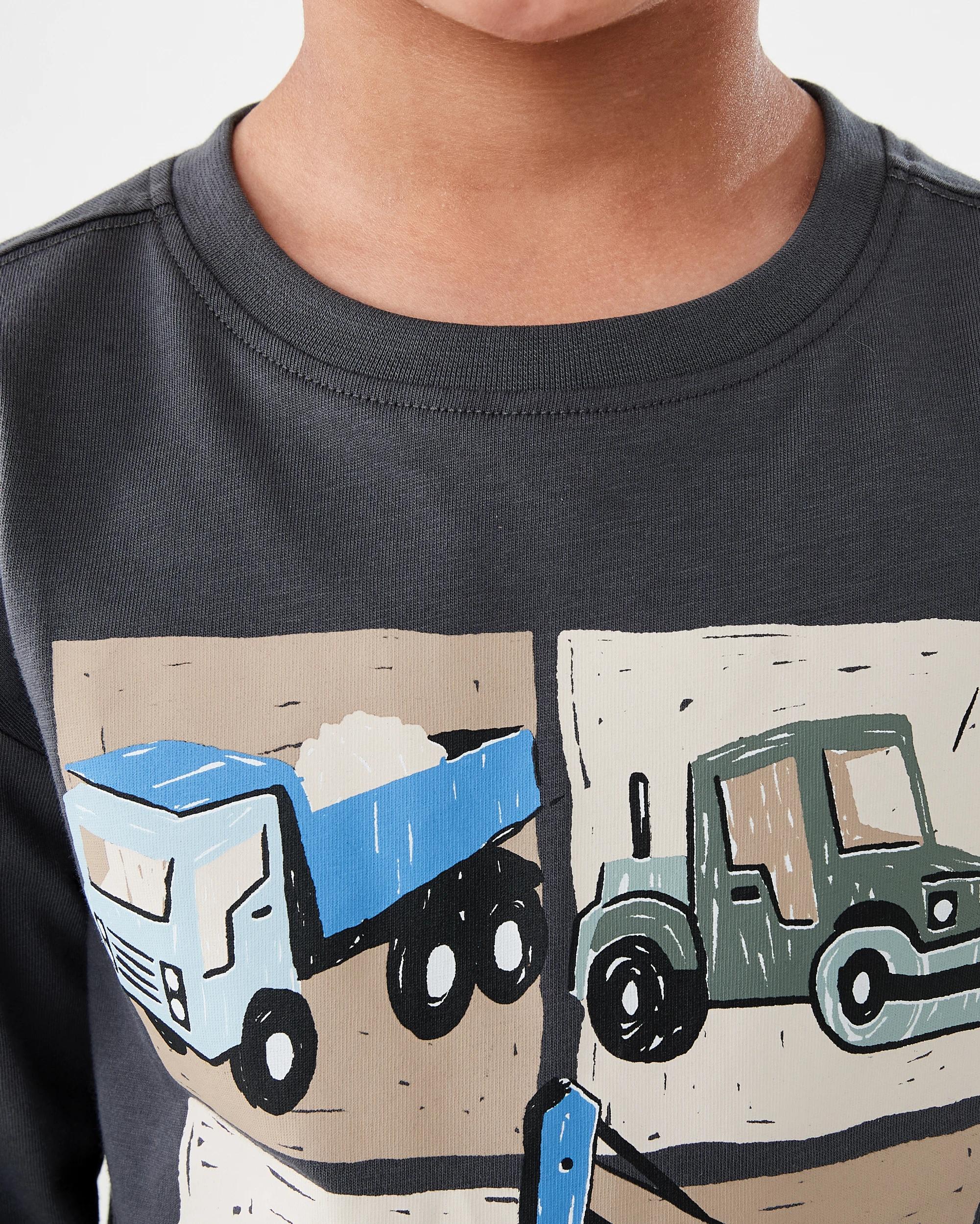 4 Long Sleeve Print T-shirt Gry Digger, 4 of 8