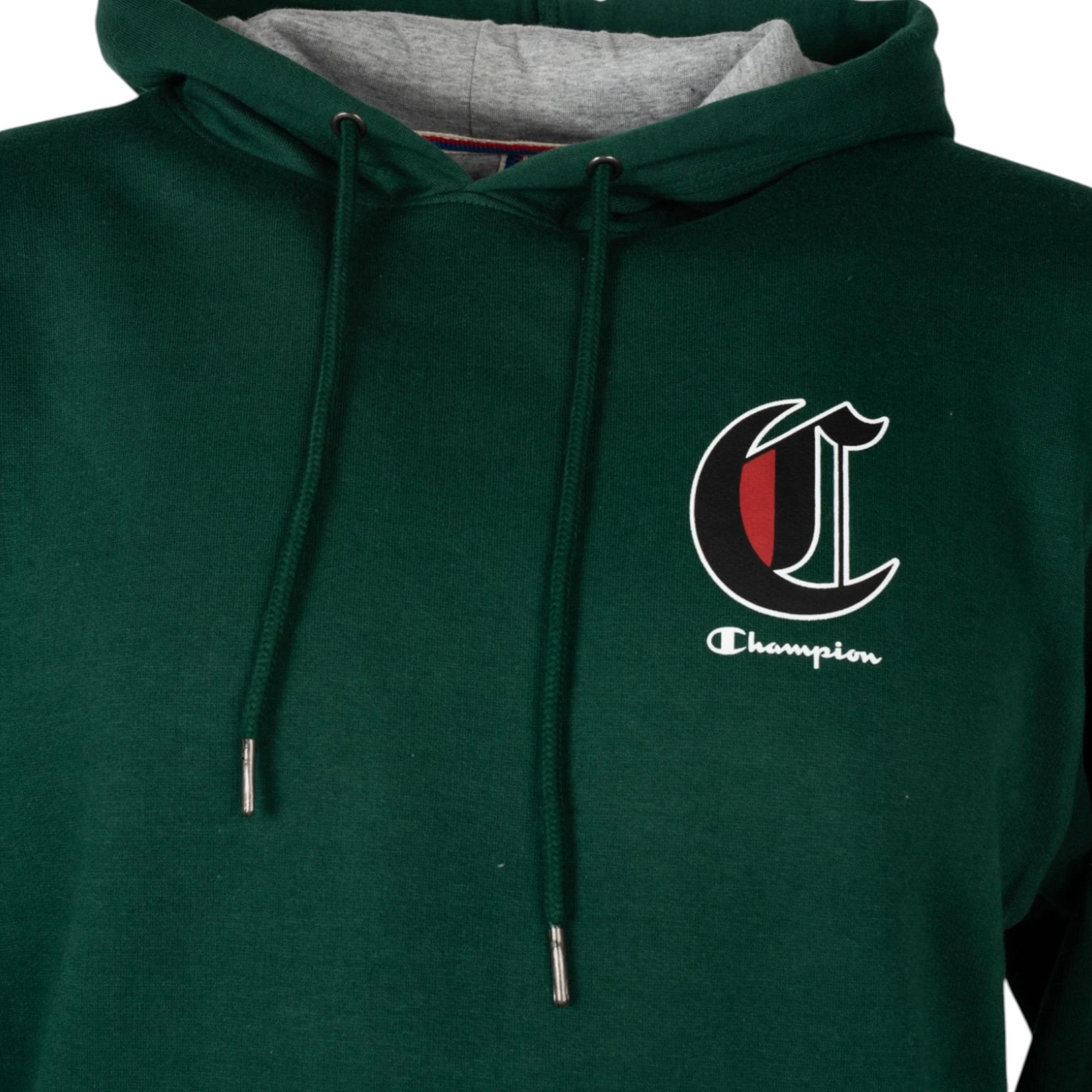 7 Champion Mens Powerblend Forest Peak Green Graphic Hoodie GREEN, 7 of 7