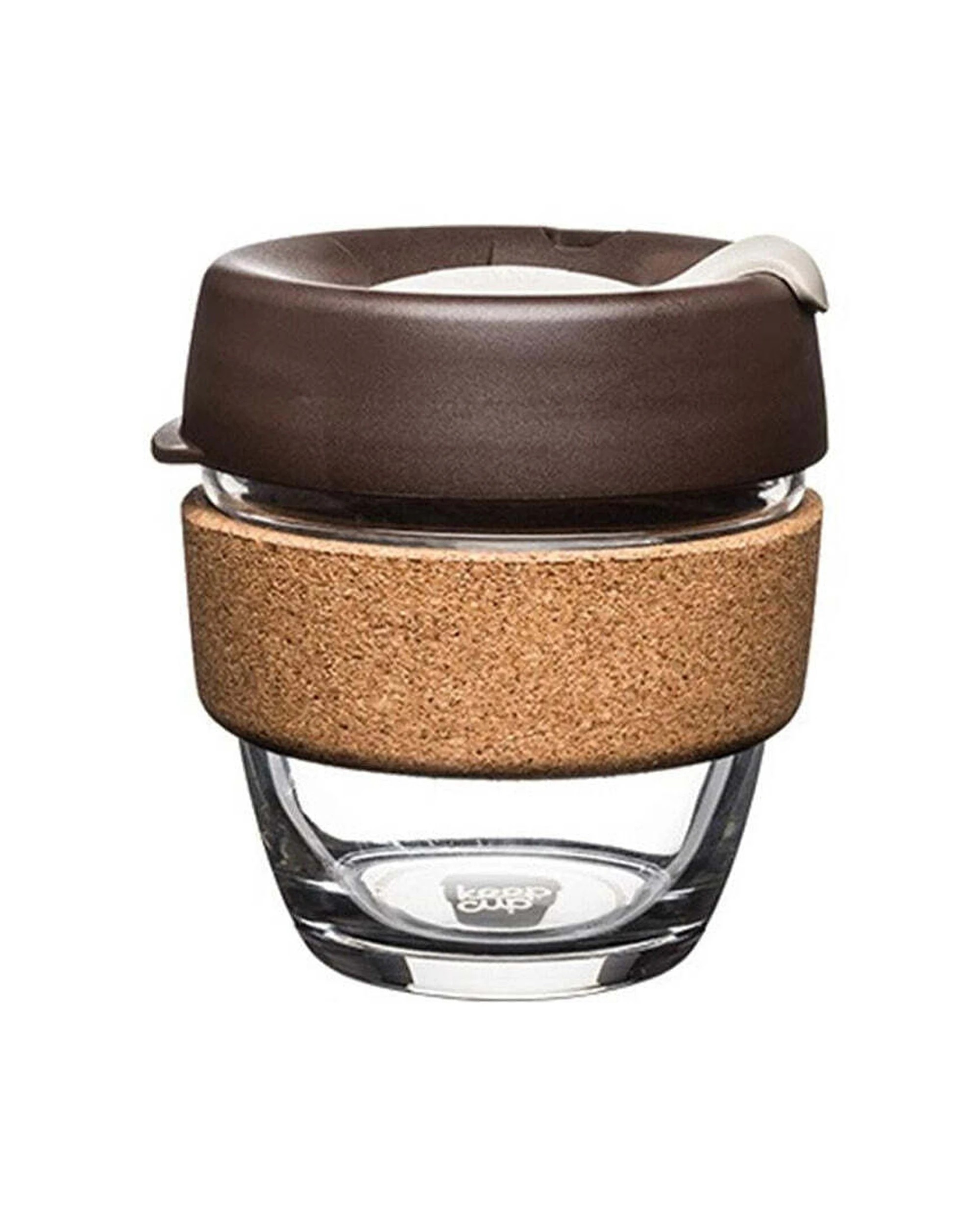 2 Keepcup Brew Cork Changemakers Small 227ml Glass Cup With Splash-proof Lid - Brown, 2 of 3