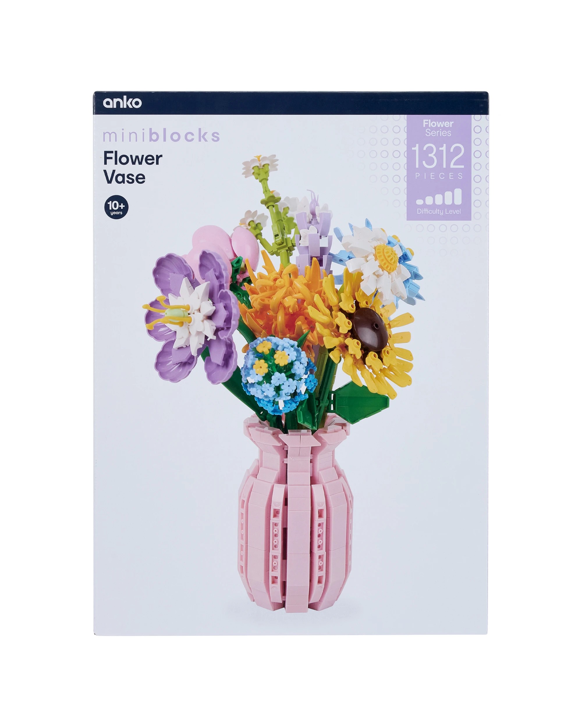 1 1312 Piece Mini Blocks Flower Series: Flower Vase, 1 of 6